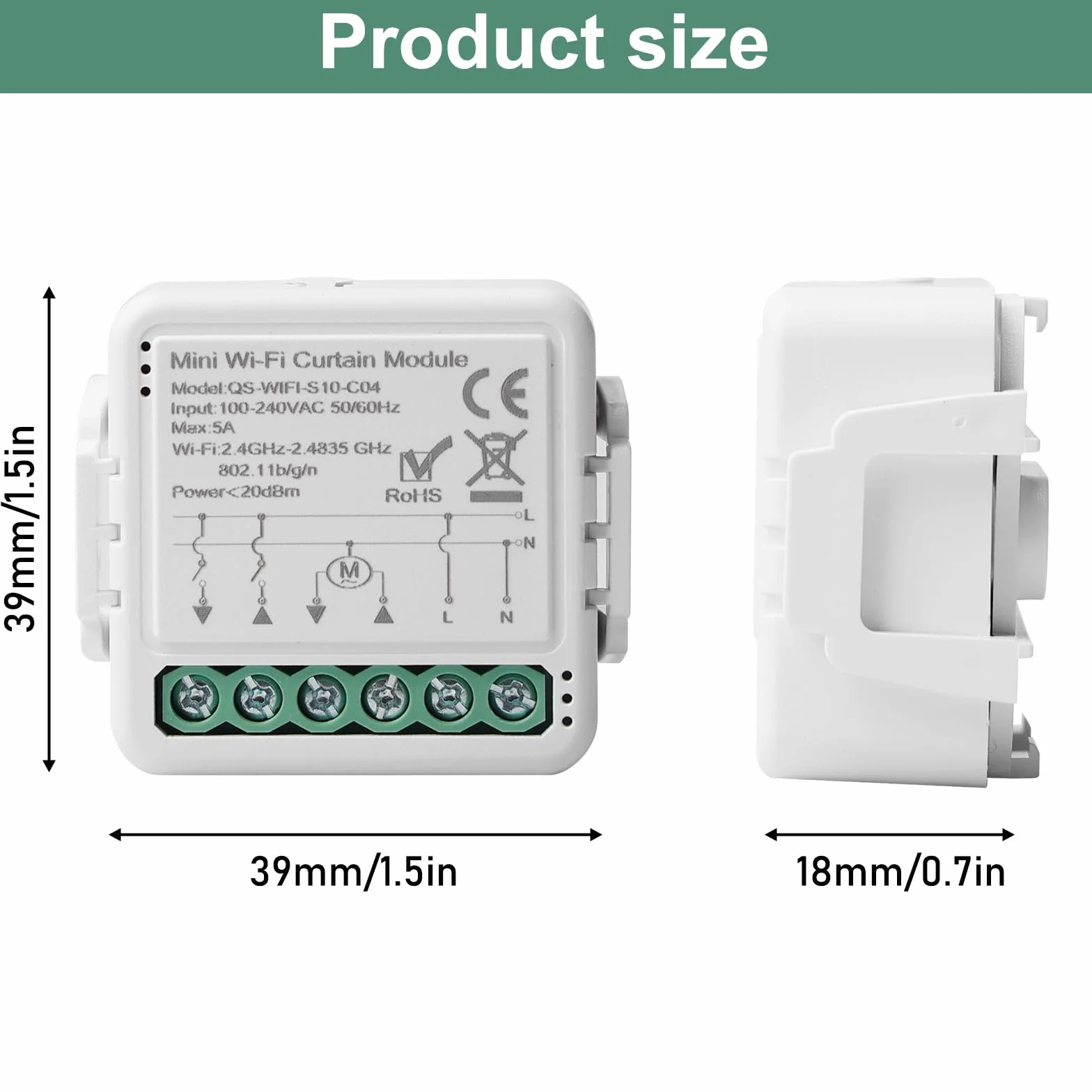 Moduł przełącznika rolet WiFi, 3 sztuki, Tuya WiFi, moduł 2,4 GHz, sterowanie Alexa Smart, sterowanie za pomocą aplikacji, programator czasowy do silnika rolety, działa z Alexa/Google Home