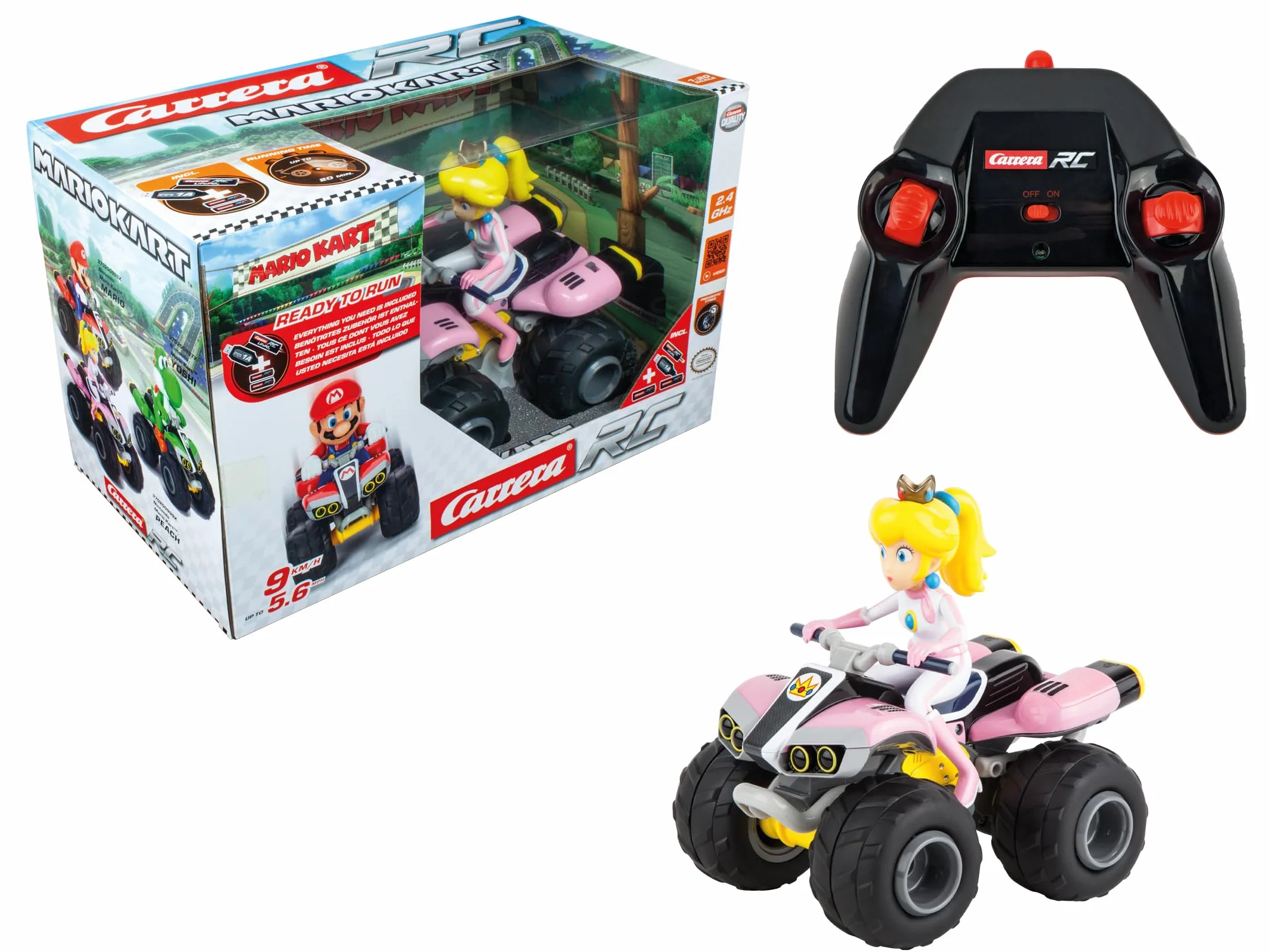 Carrera 370200999X Carrera RC Nintendo Mario Kart 8 Quad Księżniczki Muchomorki
