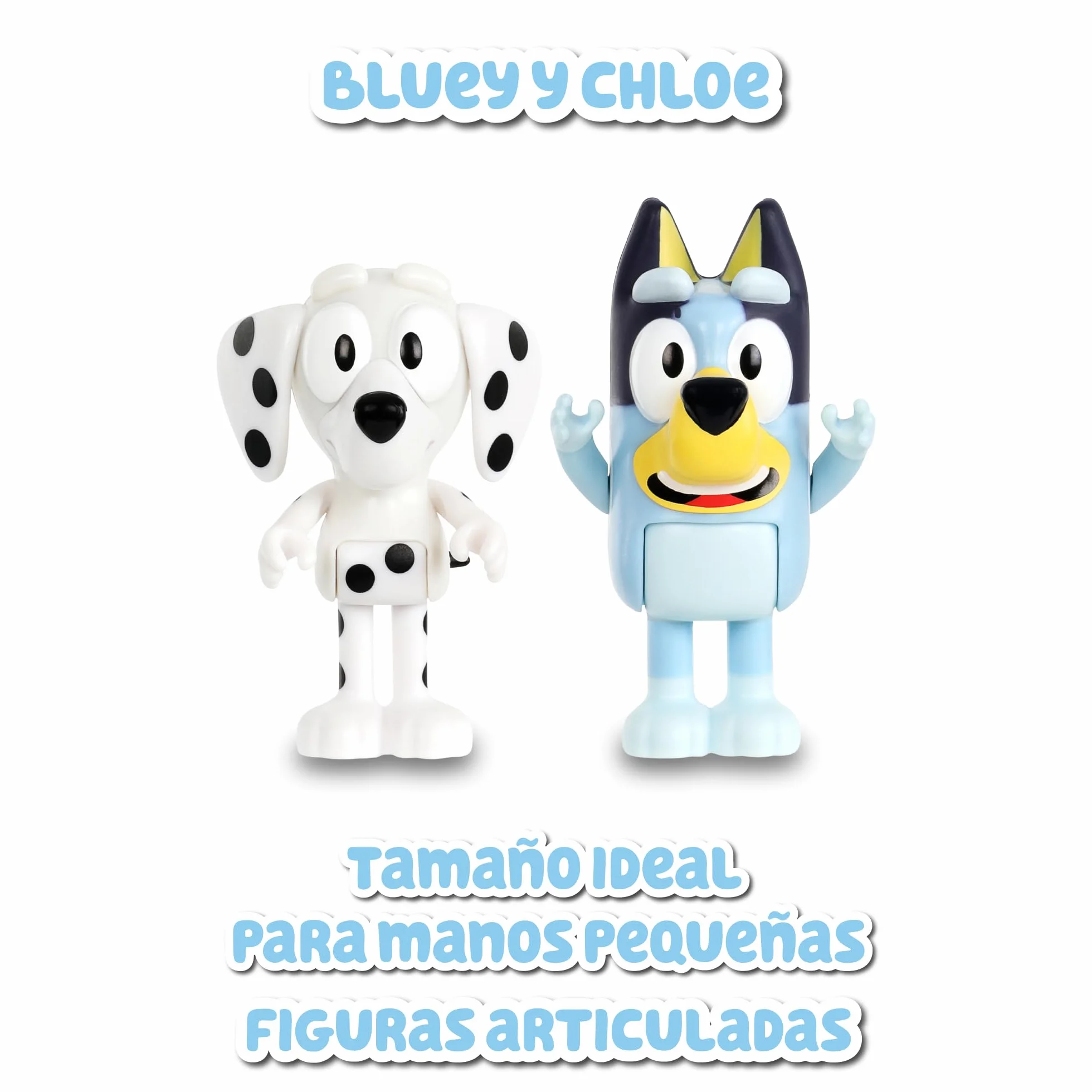 Bluey - Zestaw zabaw, szkoła z serii kreskówek dla dzieci, 2 figurki Chloe, 9-częściowy zestaw akcesoriów i dekoracyjnych pagatyn, 3 lata, słynna (BLY40010)
