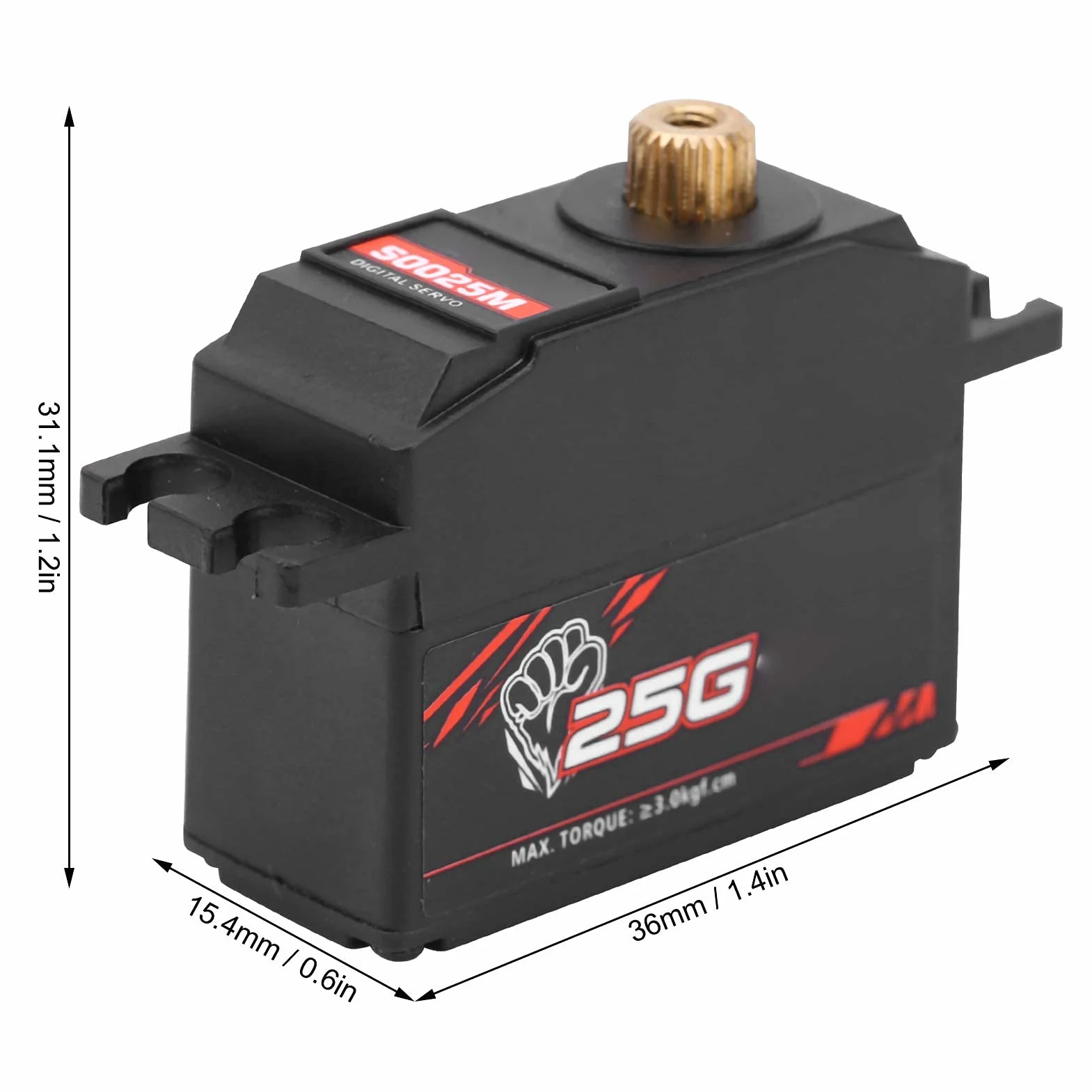 VGEBY Servo Digital S0025M 25g metalowy zębatka cyfrowa do modeli RC 1/12