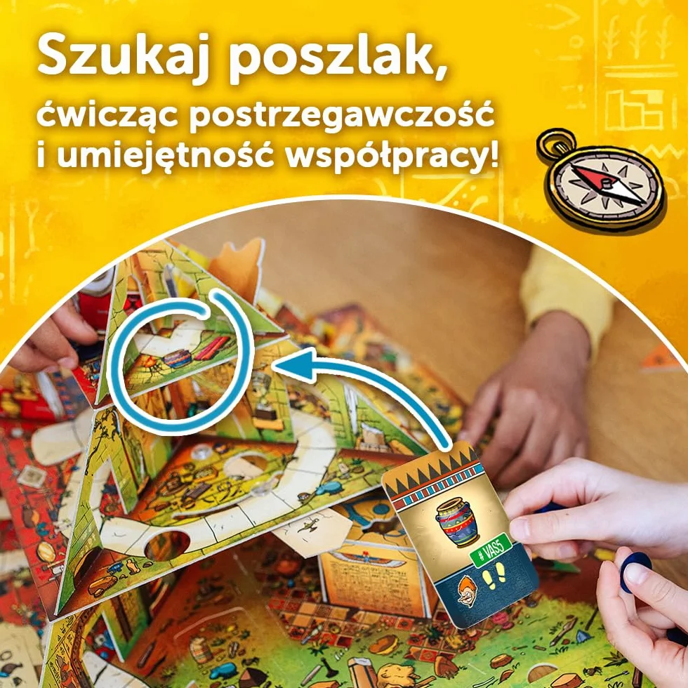 Trefl - Spy Guy Piramida - Kooperacyjna Gra Obserwacyjna, Przestrzenna Plansza z Ruchomymi Elementami, Rodzinna Gra Planszowa Dorosłych i Dzieci od 6 lat