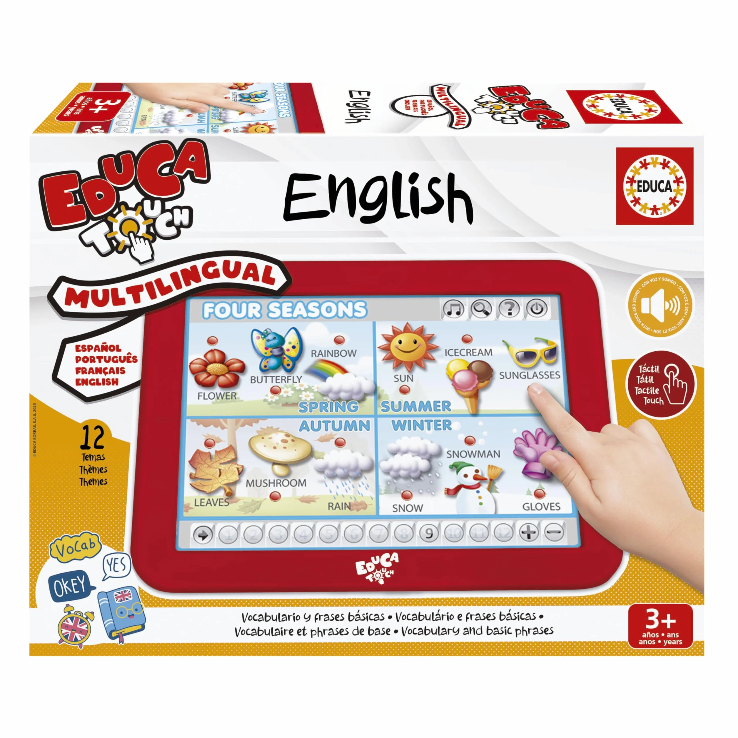 Educa - Touch Junior nauka angielskiego gra edukacyjna dla dzieci, wielokolorowa (15438)