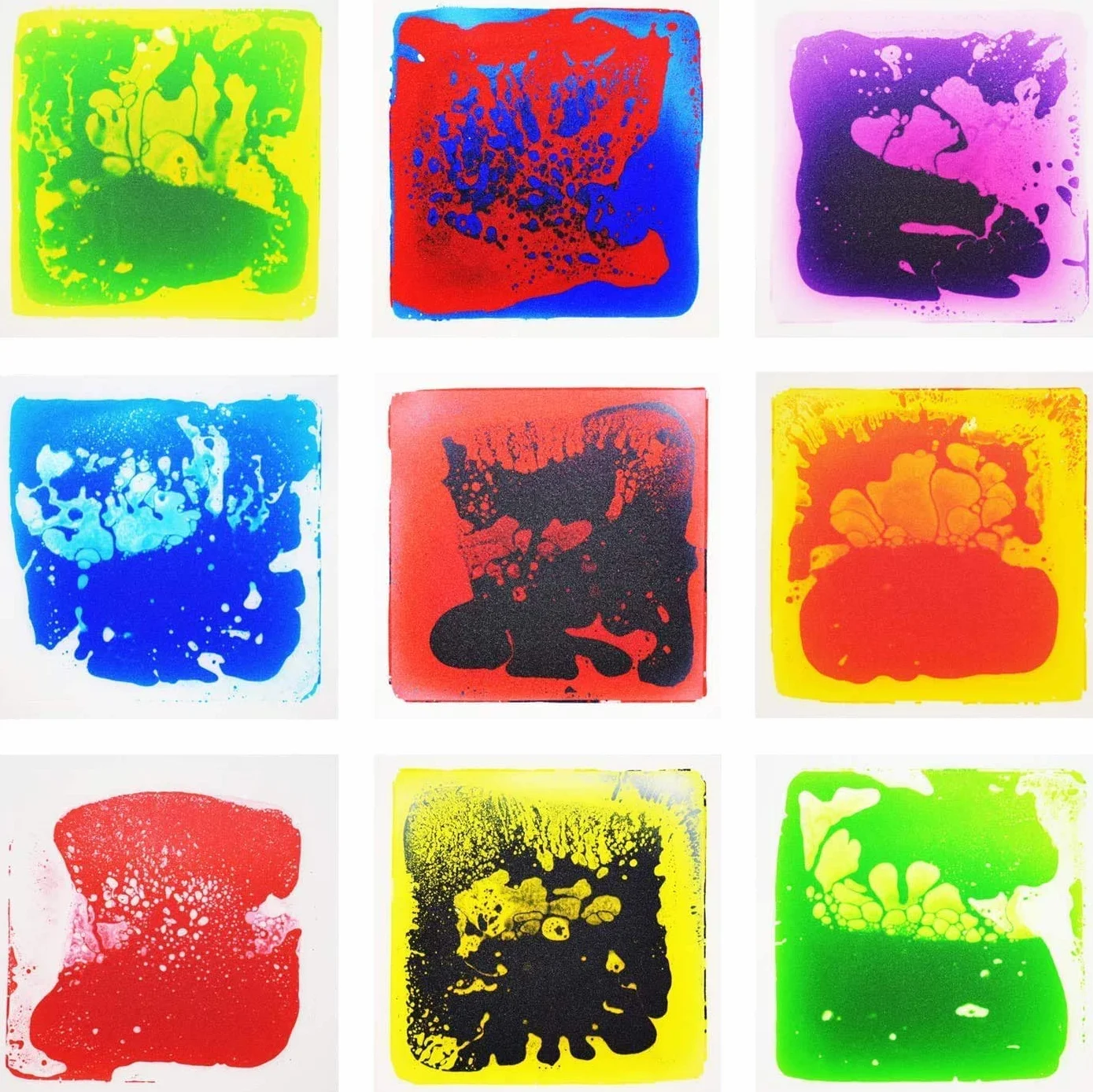 Art3d Azulejos de piso líquido sensorial para niños, niños pequeños, adolescentes, sala de juegos, piso de baile (30 x 30 cm, 9 unidades)