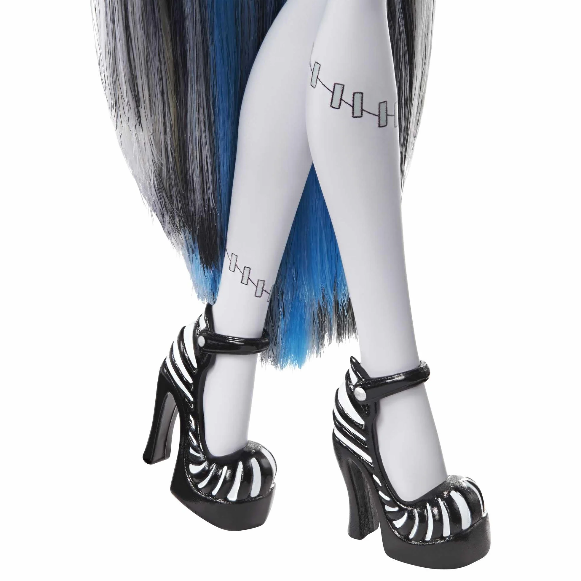 Monster High Reel Drama Straszny Seans Frankie Stein Lalka kolekcjonerska w czarno-białym stroju z motywem filmowym oraz miniplakatem i dużym plakatem, zabawka i prezent dla dzieci, HKN29