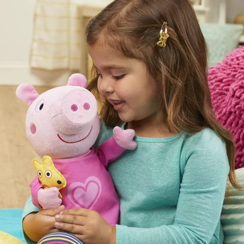 Peppa Pig Peppa śpiewająca pluszowa kołysanka z misiem, 3 piosenki, 3 zestawy, od 3 lat, wielokolorowa