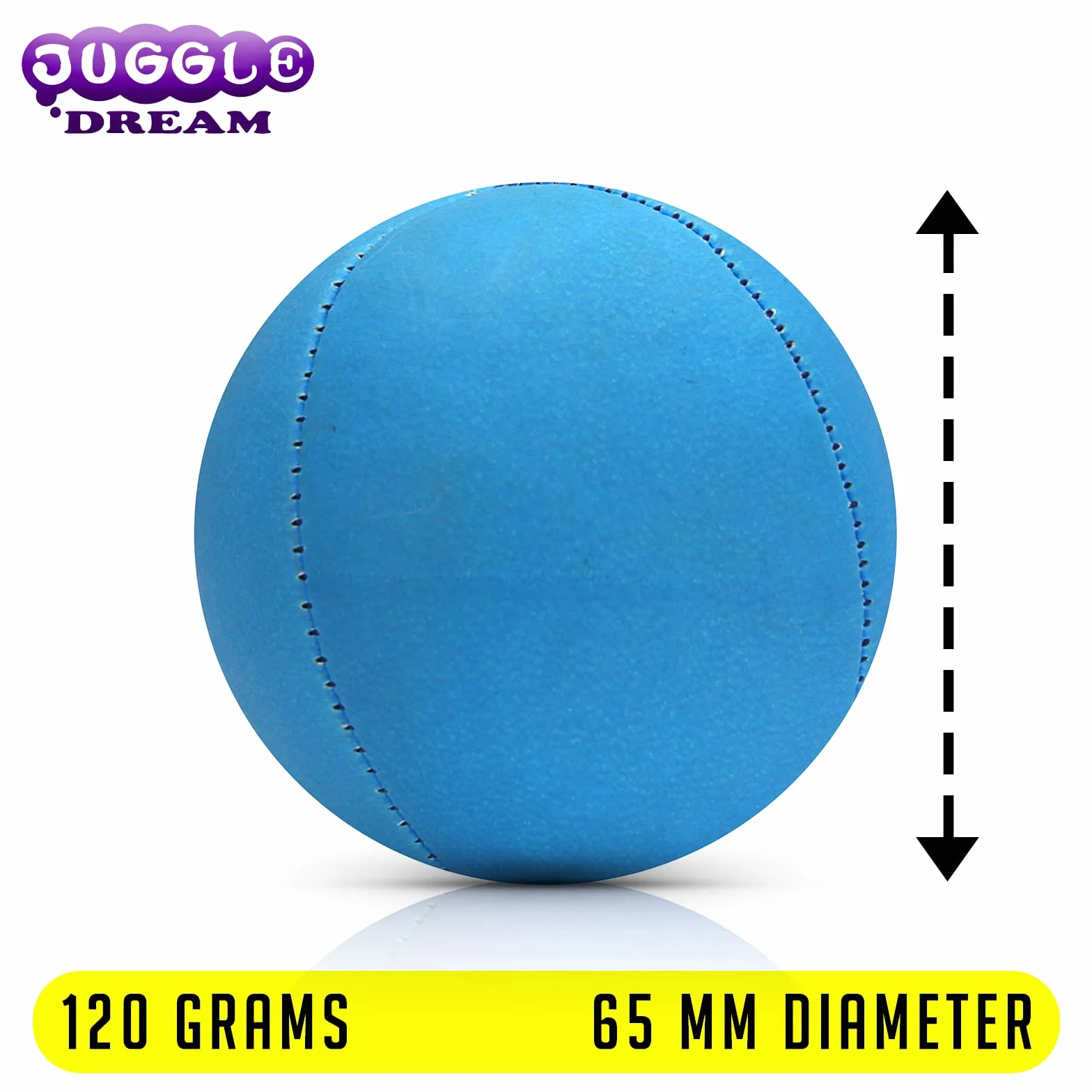 Juggle Dream 5 x Pro UV Smoothie piłki do żonglowania- zestaw 5 piłek do żonglowania z darmowym filmem do nauki online, idealne dla początkujących i ekspertów(Niebieski)
