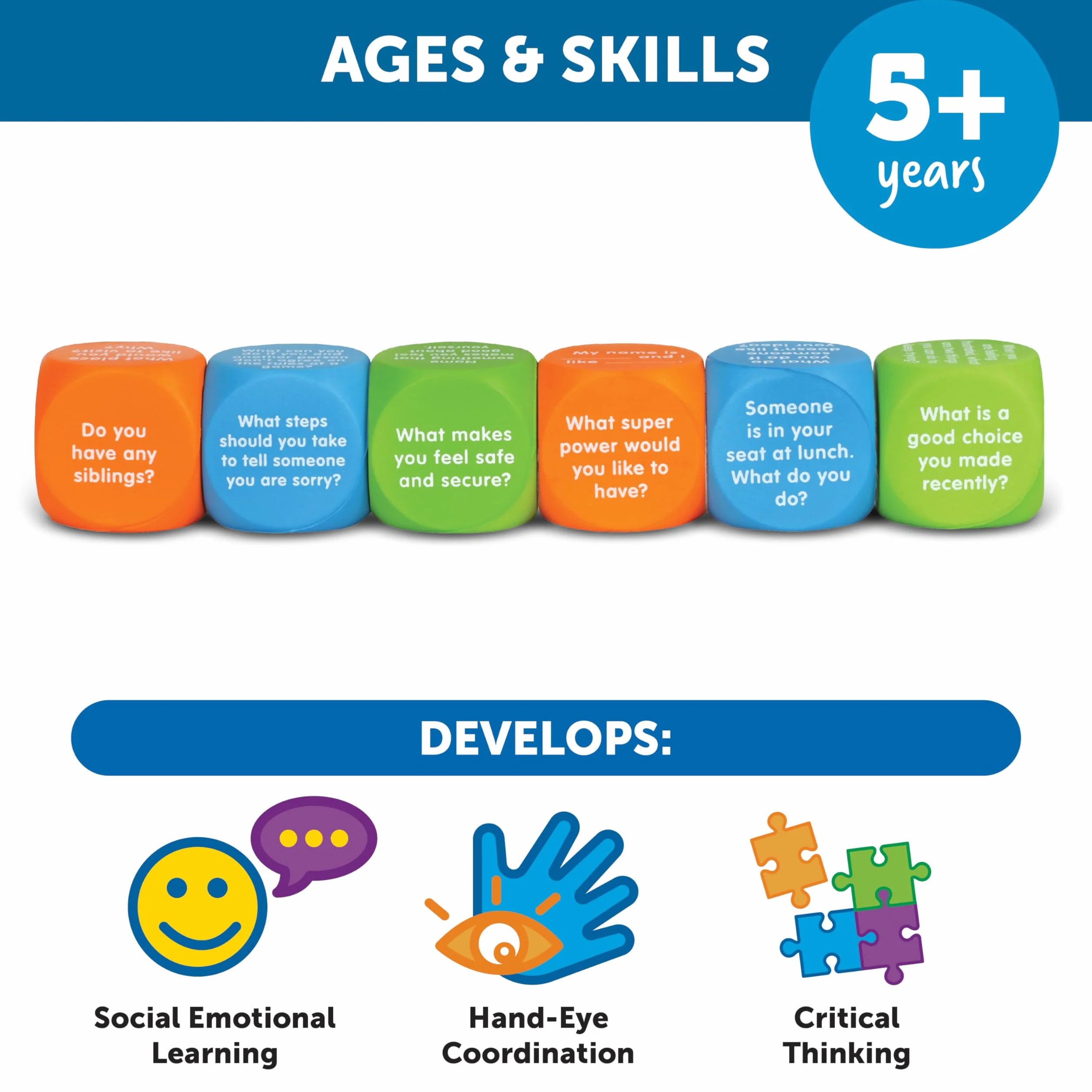 Learning Resources Let's Talk 6 Kostki Zestaw