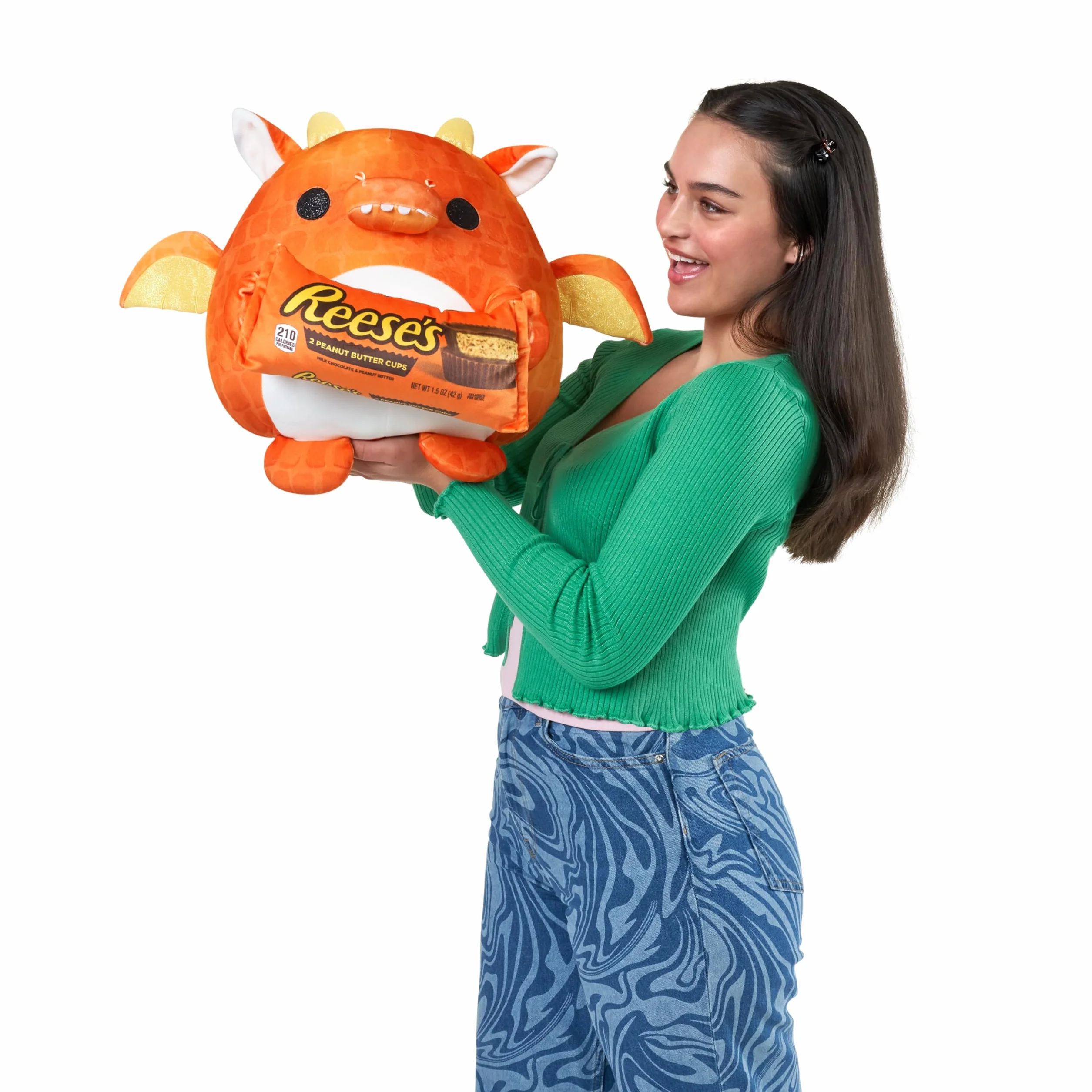 ZURU Snackles Super Size 35 cm plusz smok Reese Cuddly Squishy Comfort