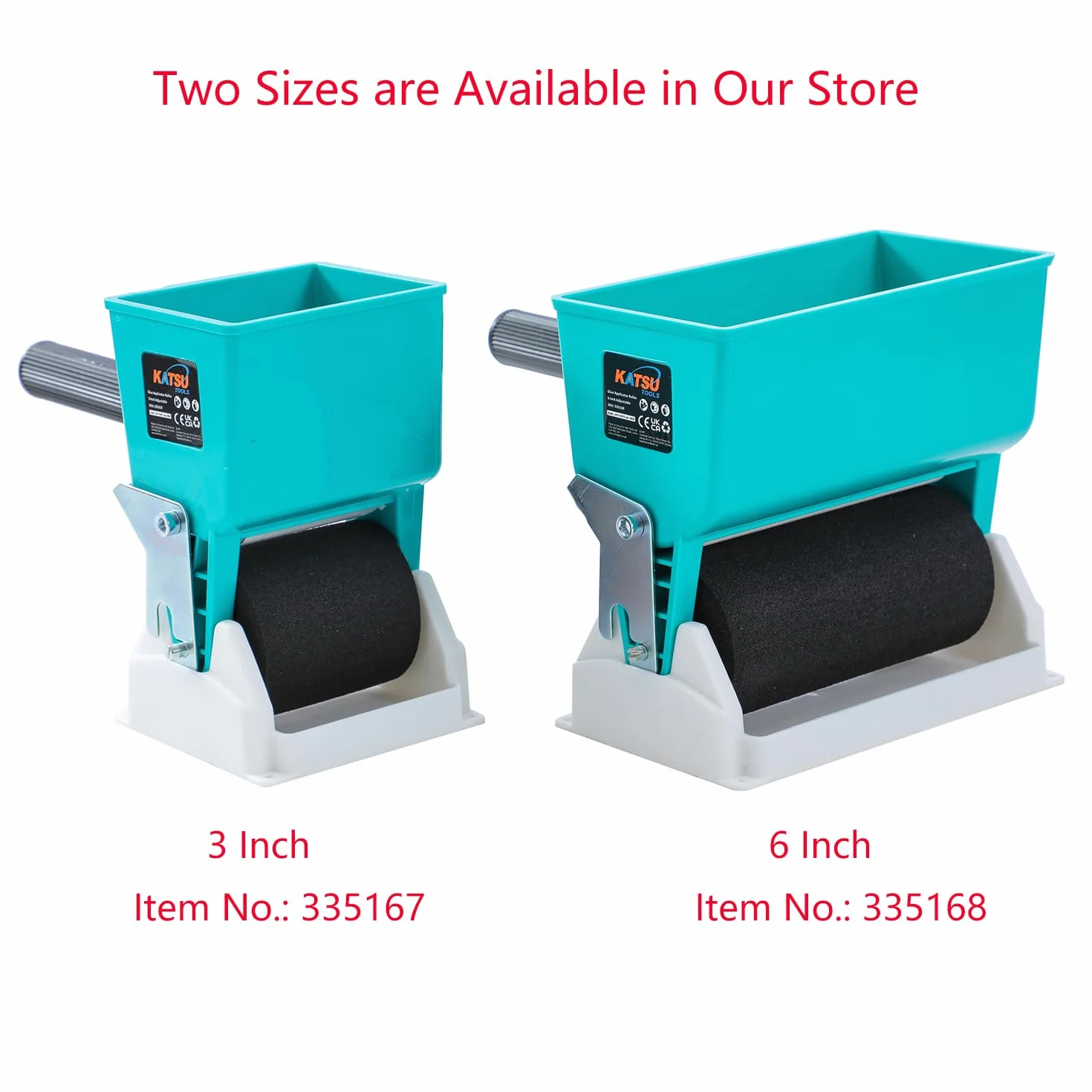 KATSU Tools 335167 Przenośny aplikator kleju, 7 cm, 180 ml, regulowane natężenie przepływu, ręczny wałek samoprzylepny do samodzielnego wykonania stolarza