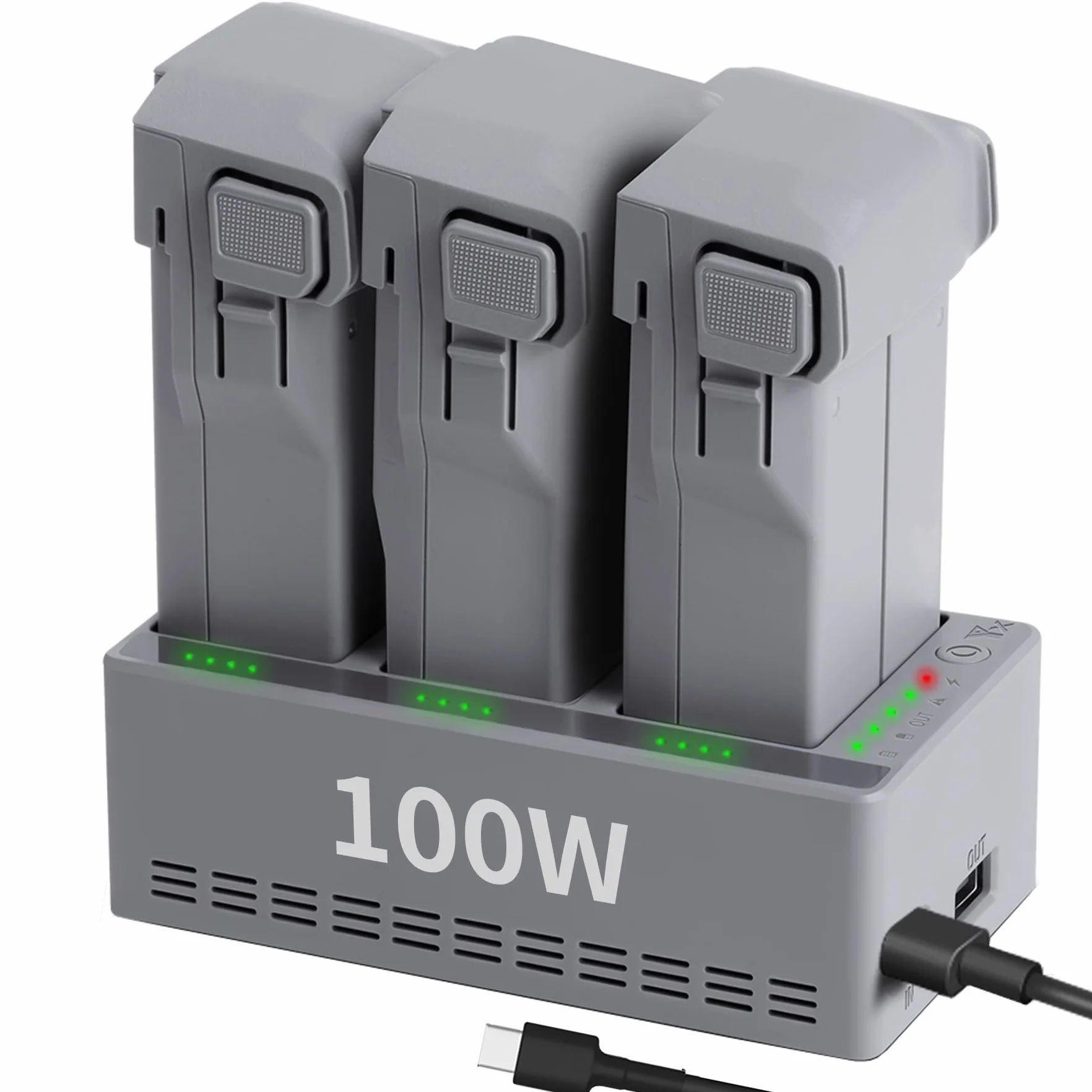 Szybka ładowarka 100 W z ładowaniem do trybu przechowywania do drona DJI Mini 5 4 3 Pro, dwukierunkowy hub ładowania, ładowanie trzech akumulatorów, akcesoria