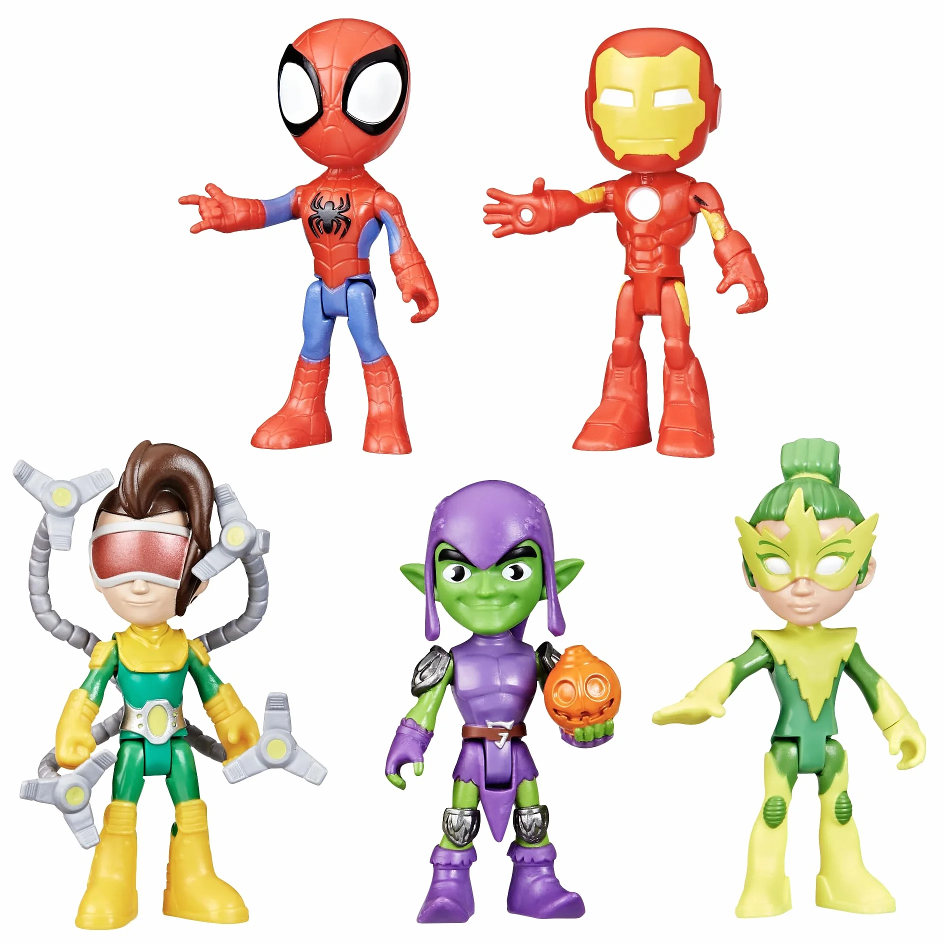 SPIDEY AND HIS AMAZING FRIENDS Pakiet przyjaciół i przeciwników z serialu ""Spidey i super-kumple"" Marvela, zestaw figurek