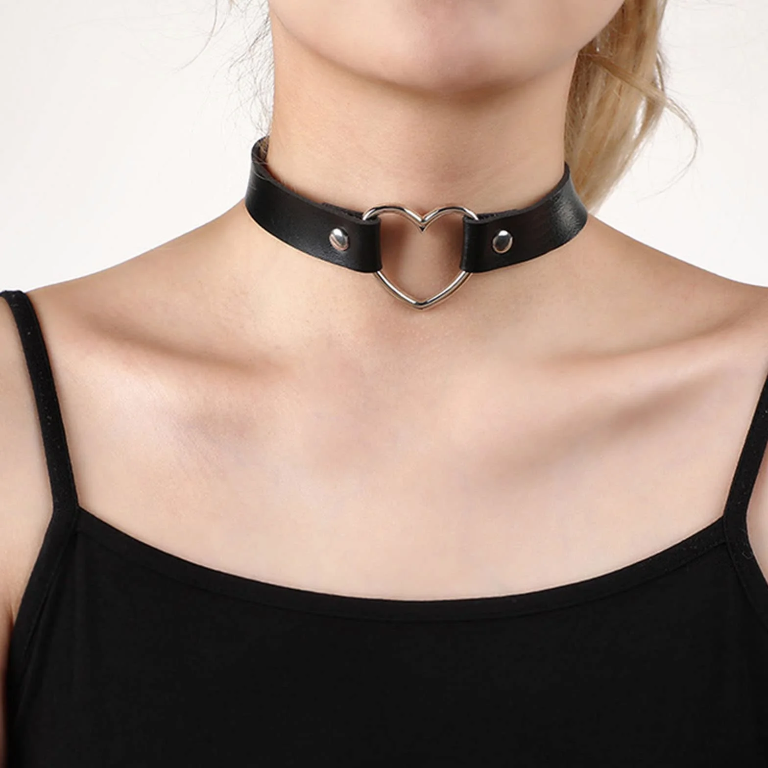 Opaska do włosów z kocimi uszami, opaska na włosy, opaska na czoło, dzwoneczek, naszyjnik ze skóry PU, punk, choker, naszyjniki, koło, ozdoba do włosów na imprezę, do kostiumu, 3 sztuki, czarny, jeden rozmiar