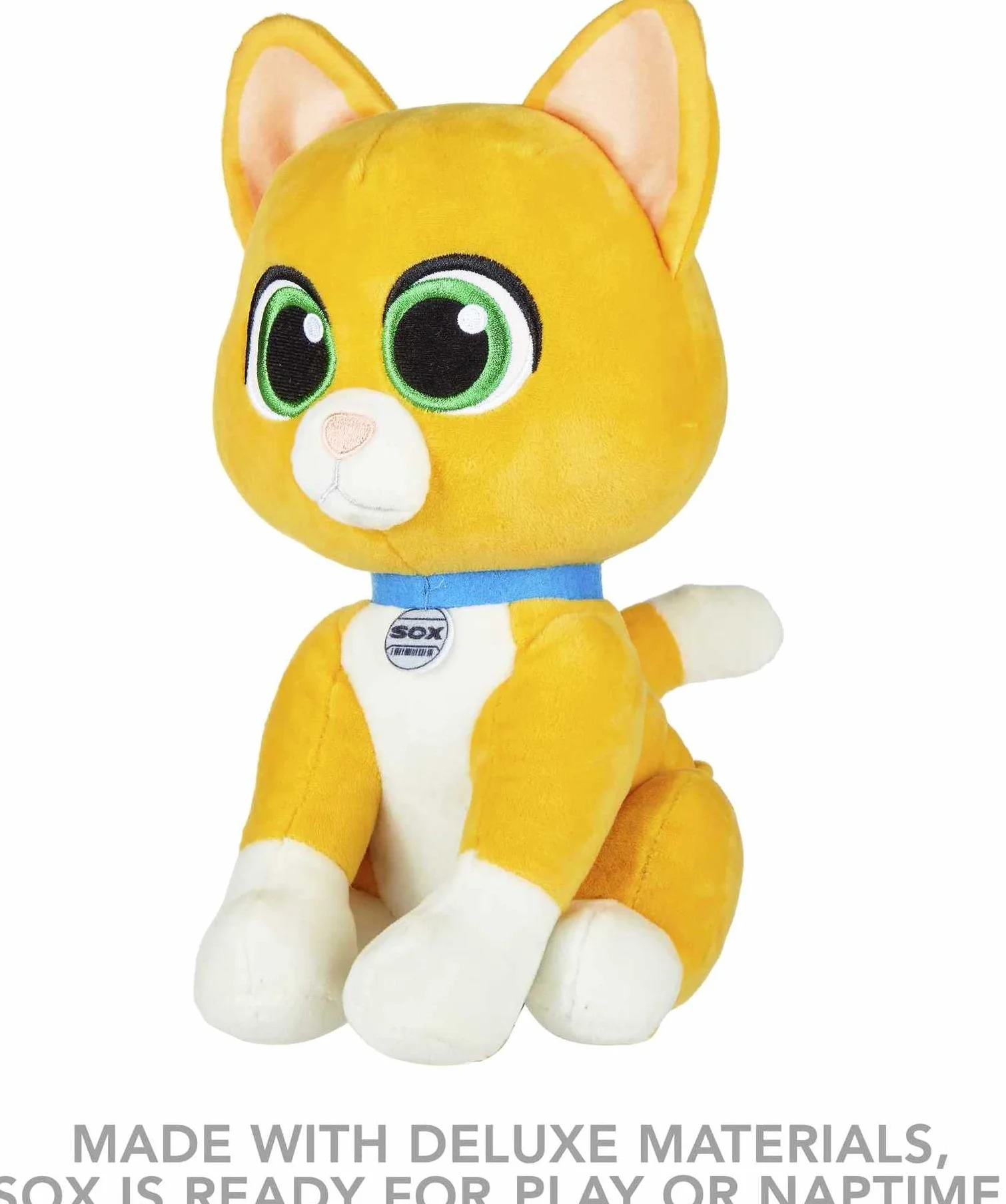 Mattel Disney i Pixar pluszowa gadająca zabawka, Lightyear Mission Pal Sox miękki kot inspirowany filmem, funkcja dźwięku w języku angielskim