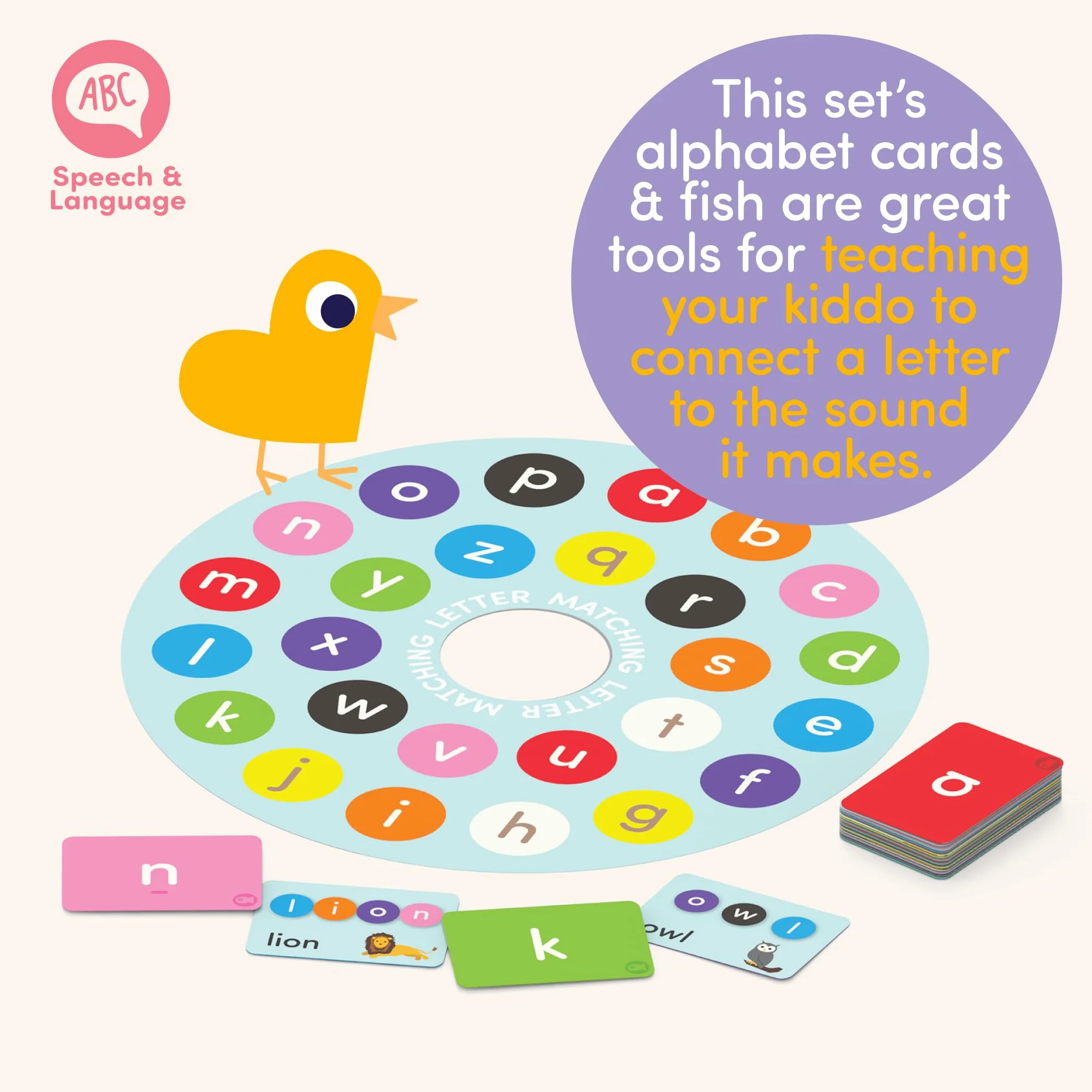 Battat Education 62243470095 Magnetyczna gra wędkarska z drewna z ABC i kolorowymi, nauka liter, zestaw wędkarski z 2 wędkami i 26 rybami dla dzieci od 2 lat, drewniana zabawka (58 części), niebieska