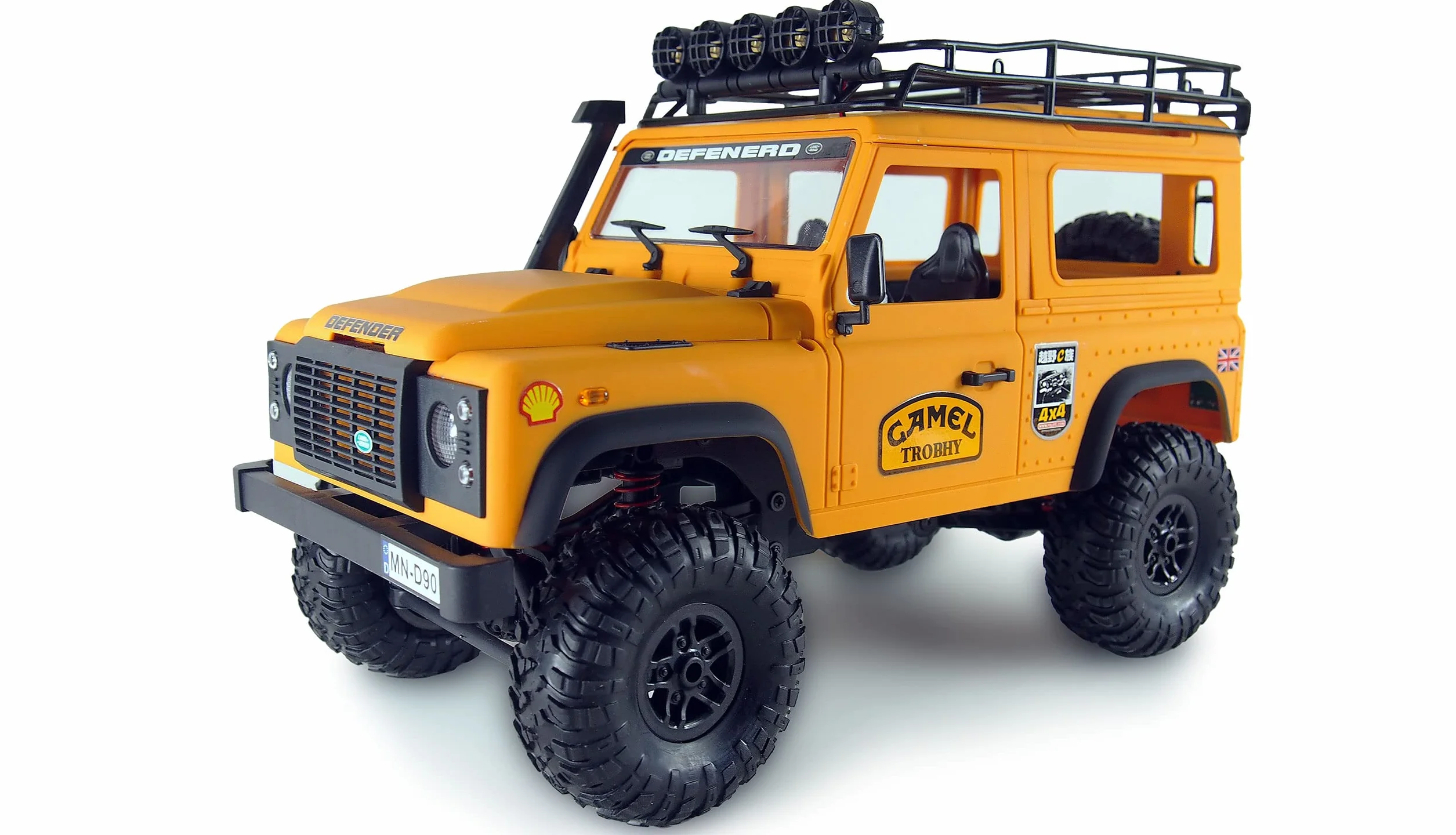 Amewi 22565 D90X12 Landrover Scale Crawler pojazd licencyjny 4WD 1:12 RTR, żółty