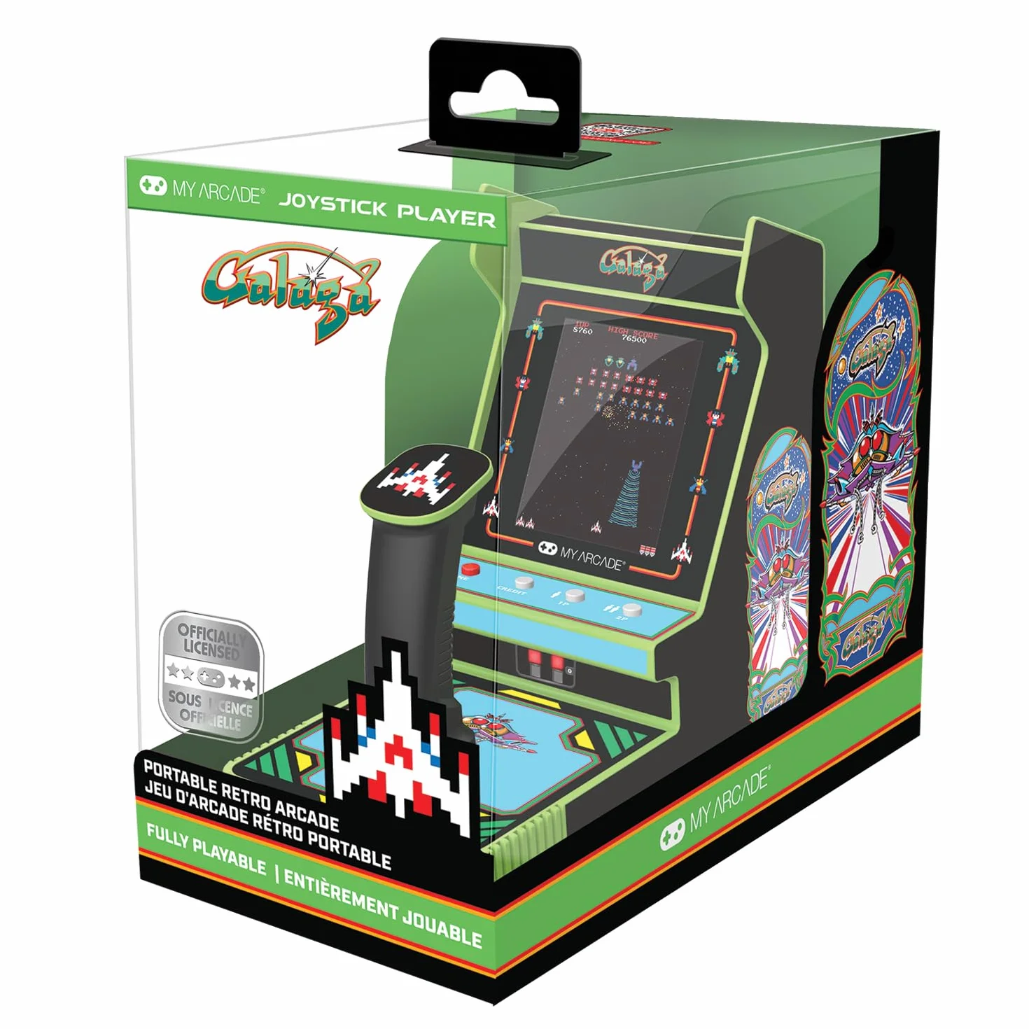My Arcade DGUNL-7000 Galaga/Galaxian Joystick Player Portable Retro Arcade (2 GAMES IN 1)