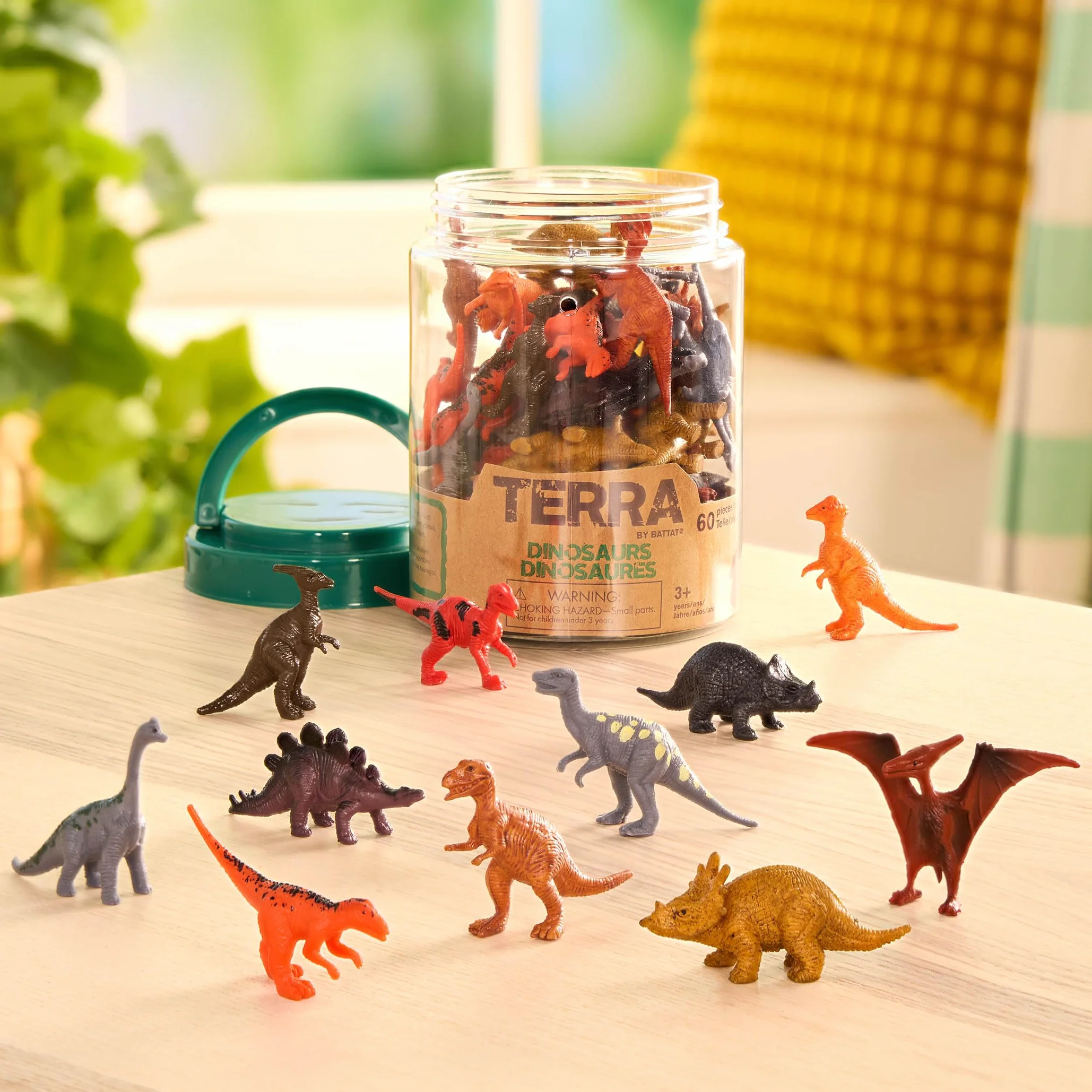 Terra by Battat Dinozaury – różne miniaturowe figurki z dinozaurami dla dzieci od 3 lat (60 szt.)