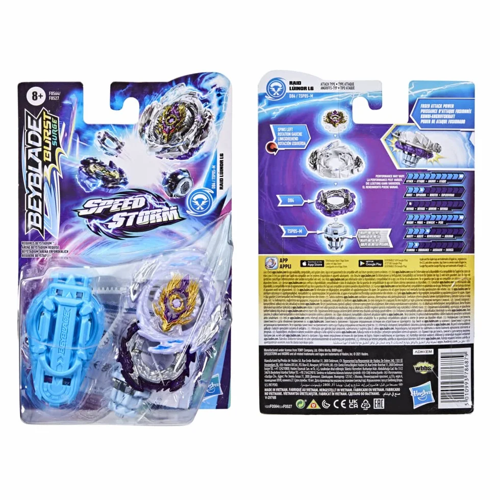 Hasbro BEYBLADE Burst Surge Speedstorm Raid Luinor L6 bączek startowy – bączek bojowy z rozrusznikiem