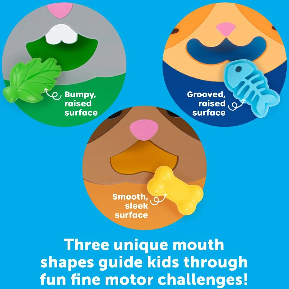 Learning Resources Fine Motor Feeding Friends, 39 sztuk, dla dzieci w wieku od 3 lat, zabawki dla maluchów, zabawki Montessori, zajęcia edukacyjne w wieku przedszkolnym
