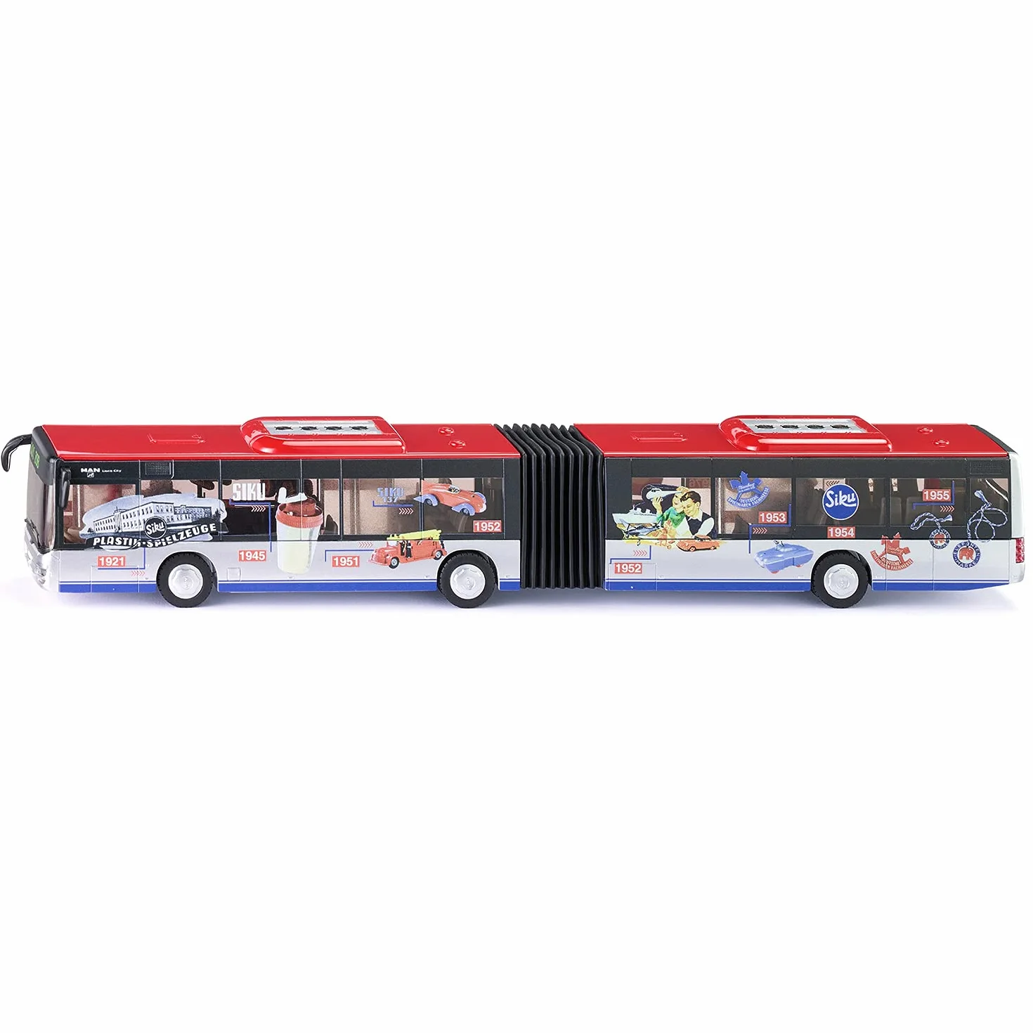 Siku 3739, Timeline 100 lat Sieper Autobus przegubowy, 1:50, Edycja limitowana, Metal,Tworzywo sztuczne, Wielokolorowy, Połączenie przegubowe
