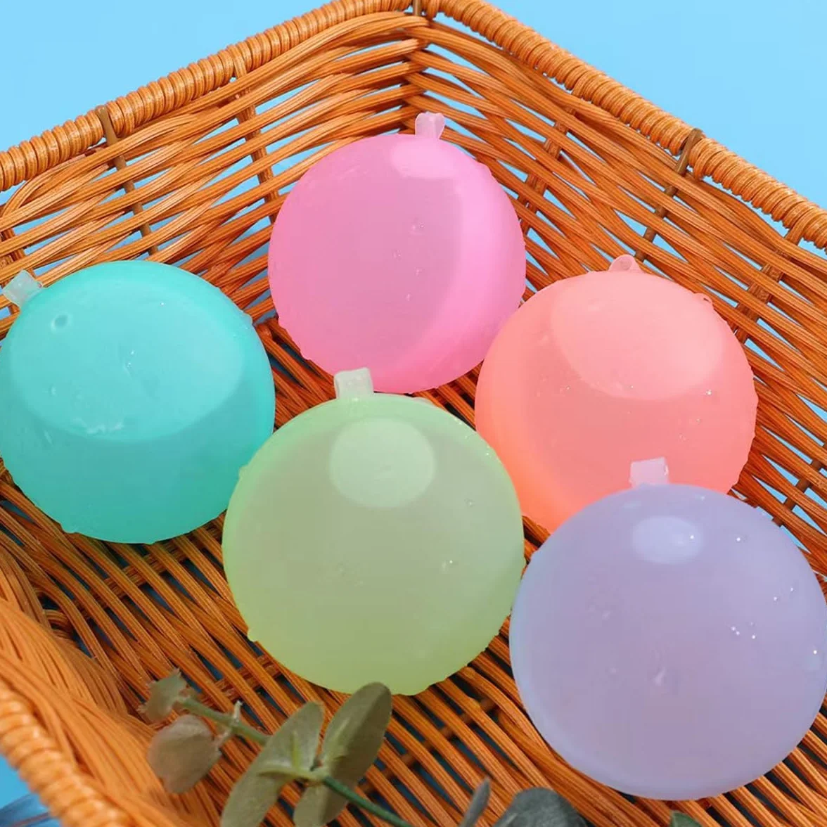 12 szt. balonów wodnych wielokrotnego użytku dla dzieci dorosłych, łatwe szybkie napełnianie, silikonowe kulki wodne, bez lateksu, silikon, lato, zabawa, na zewnątrz, basen, zabawki, artykuły