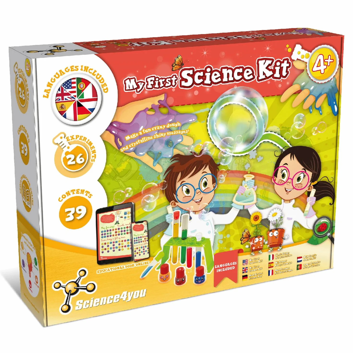 Science4you My First Science Kit – Zestawy naukowe dla dzieci w wieku od 4 lat z eksperymentami w laboratorium naukowym, zajęcia plastyczne i rzemieślnicze, tworzenie tęczy, zestaw STEM, zabawki, gry,