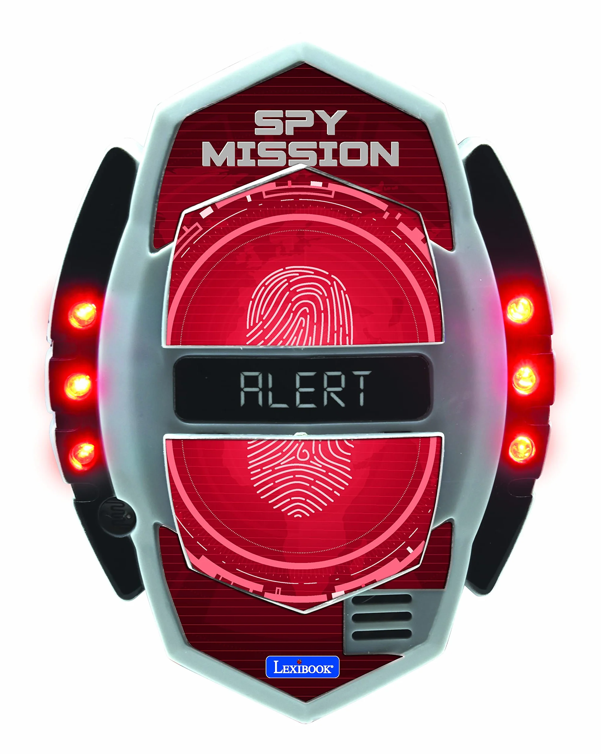 Lexibook, Spy Mission, Szpiegowski Czujnik Ruchu z Alarmem, Efekty Świetlne, Wykrywanie do 30 Centymetrów, Czarny, Czerwony, RPSPY05