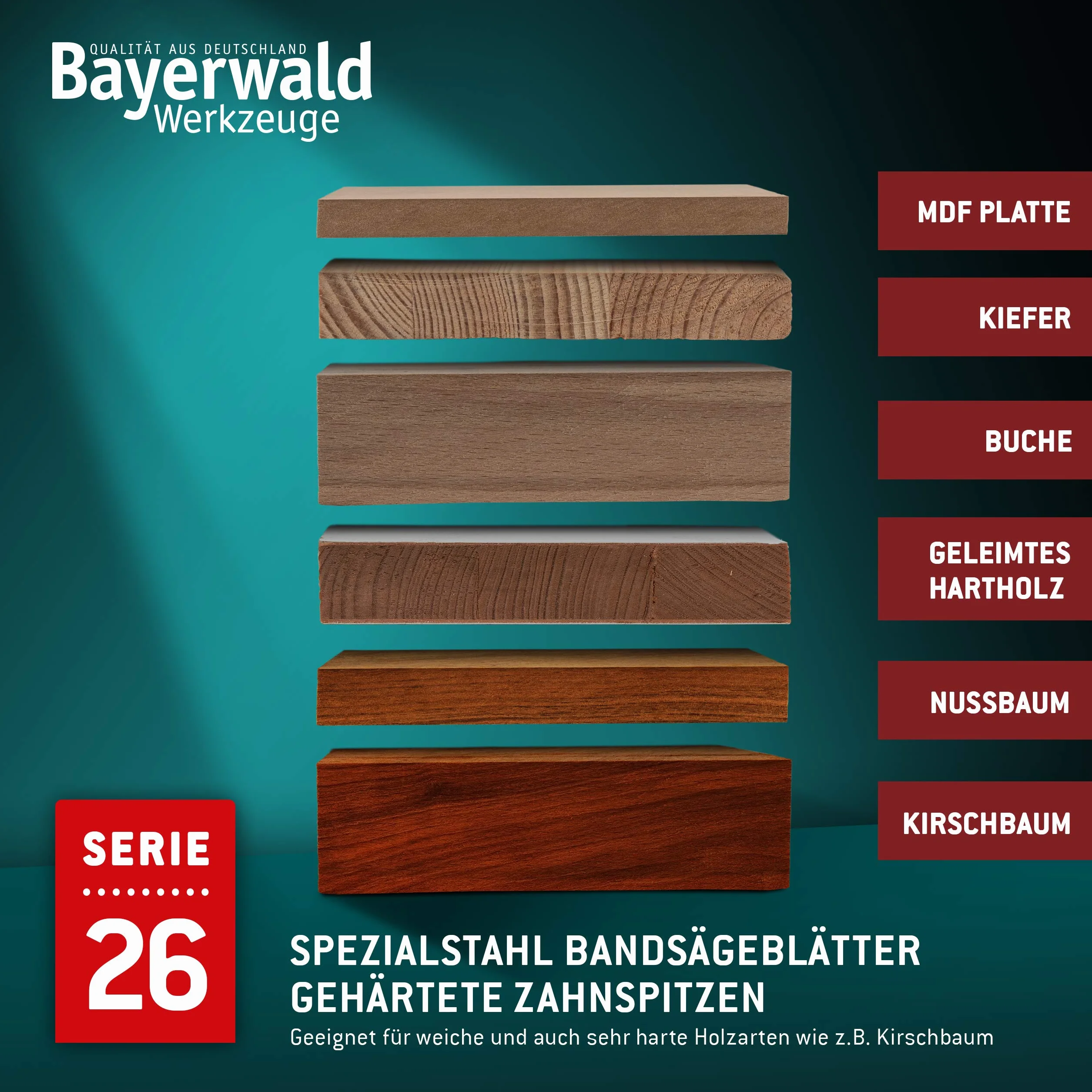 Bayerwald ostrze do piły taśmowej ze stali hartowanej – 1826 x 8 x 0,5 x 4 / do wszystkich powszechnie stosowanych rodzajów drewna/taśmy do piły Bernardo i wielu innych.