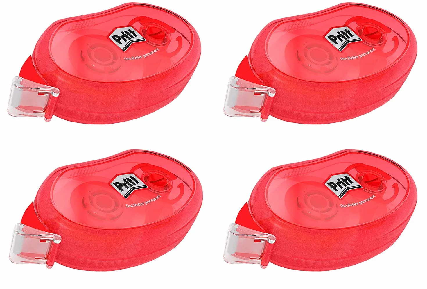 Pritt Rolka klejąca Compact permanent, doskonała przyczepność, taśma Premium z klejem o strukturze plastra miodu, długość taśmy 10 m, szerokość taśmy 8,4 mm, zestaw ekonomiczny z 4 rolkami klejącymi