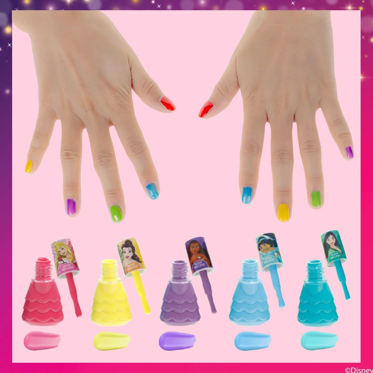 Disney Princess Lakier Wodny 15 szt Dziewczynki 3+ Prezent