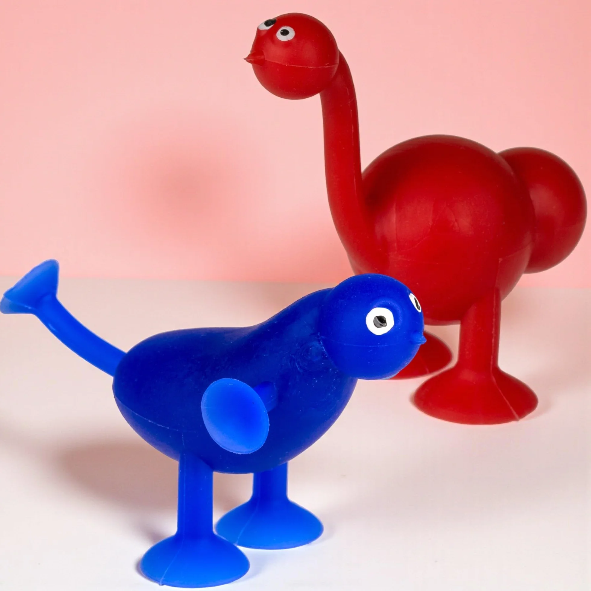 MIJOMA Silly Suction Animals zestaw 3 zabawnych ssących zwierząt z TPR, kolorowe mieszane, ok. 5 x 7 cm – zabawka sensoryczna, redukcja stresu, figurki zwierząt Fidget, modele losowe