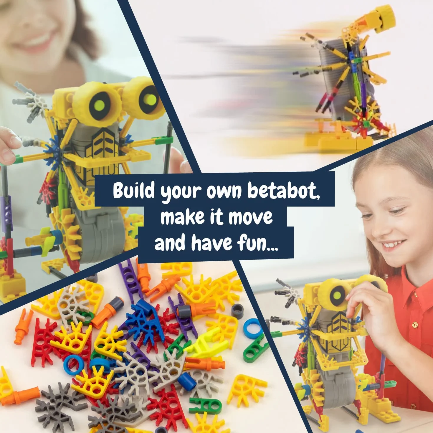 Science4you - Robotyka Betabot, robot do samodzielnego budowania z tym zestawem klocków, zabawka edukacyjna UNT, dla dzieci od 8 lat, 23 x 6,5 x 22