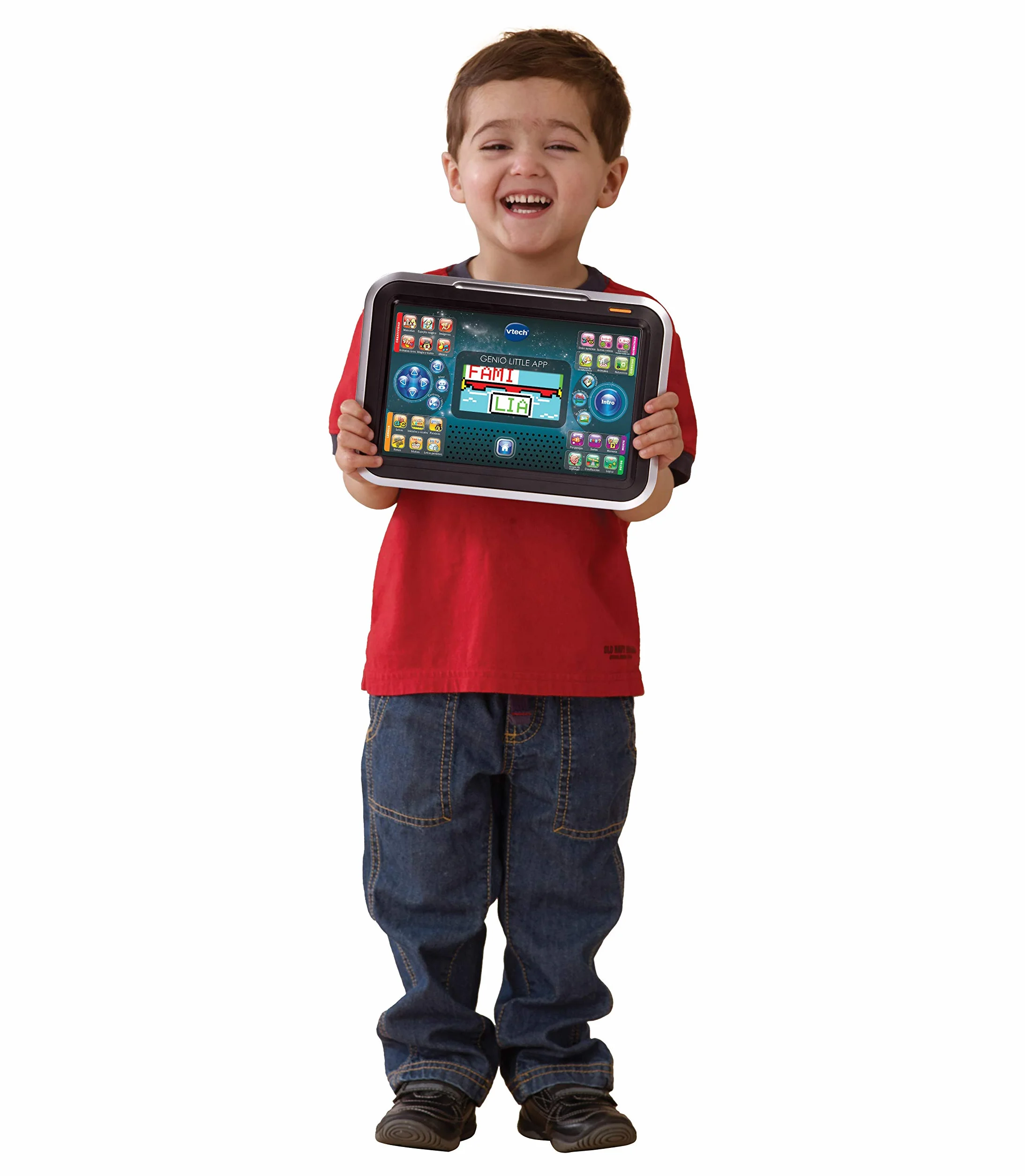 VTech - Laptop i tablet 2 w 1 Genio Mała aplikacja, Komputer edukacyjny dla dzieci +4 lat, 80 zajęć uczących liter, angielski, matematyka, nauka, Wersja ESP