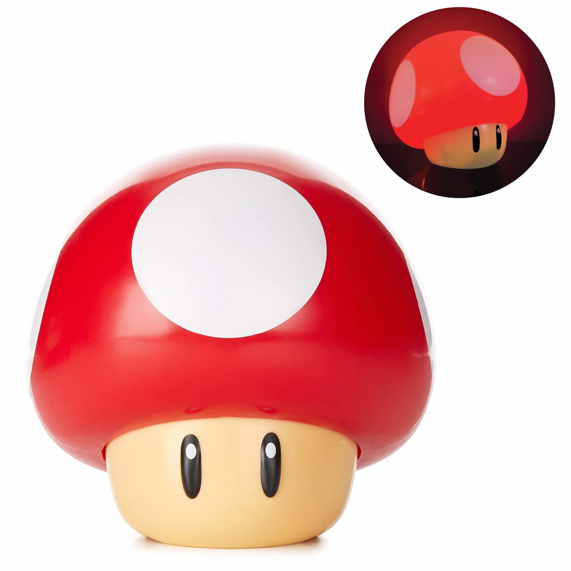Super Mario Brothers Mushroom lampka na figurę, oficjalnie licencjonowany produkt filmowy kolekcjonerski z dźwiękiem, prezent dla chłopców, akcesoria do pokoju dziecięcego