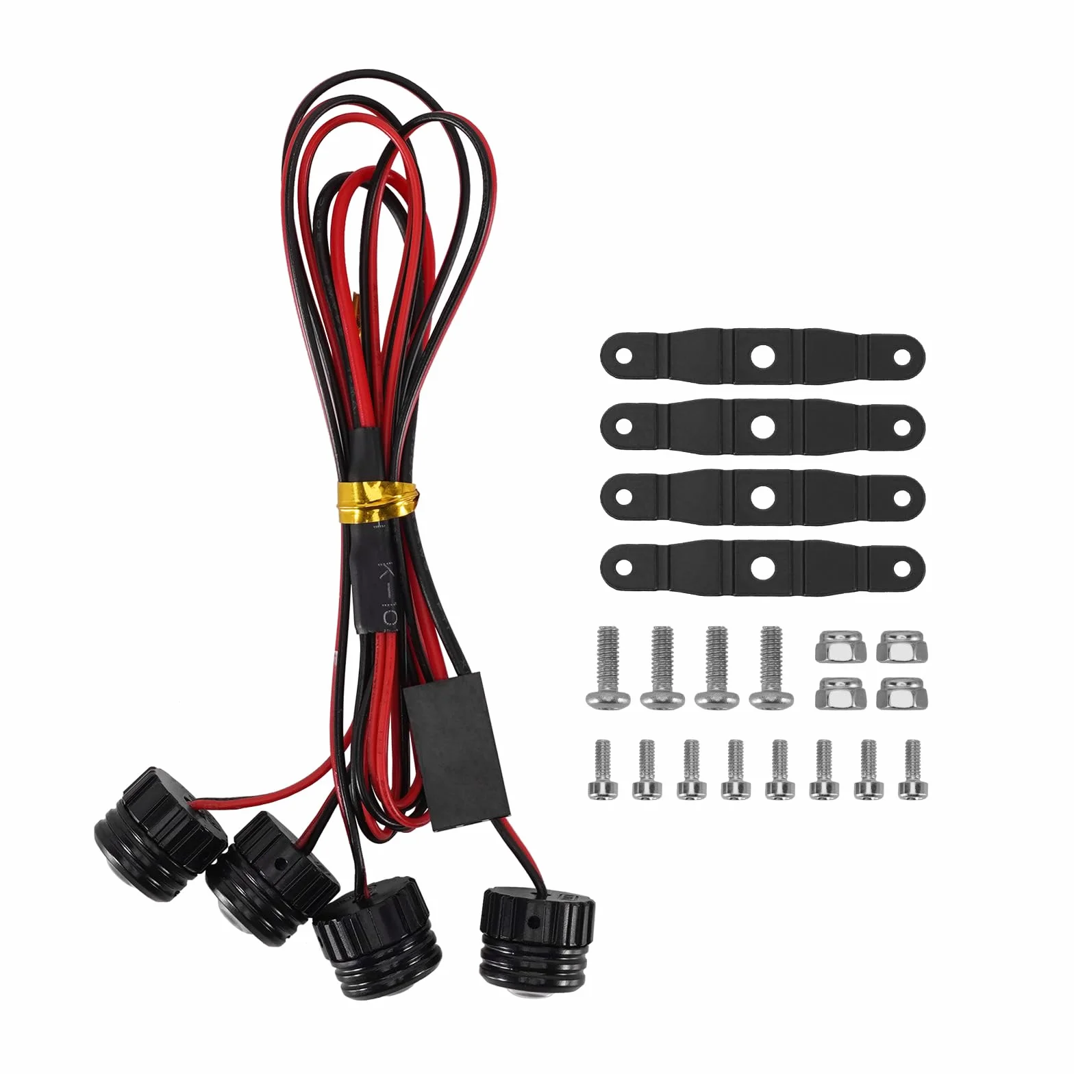 INJORA Okrągłe światła LED z kontrolerem do TRX4M SCX24 1/18 1/24 RC Crawler