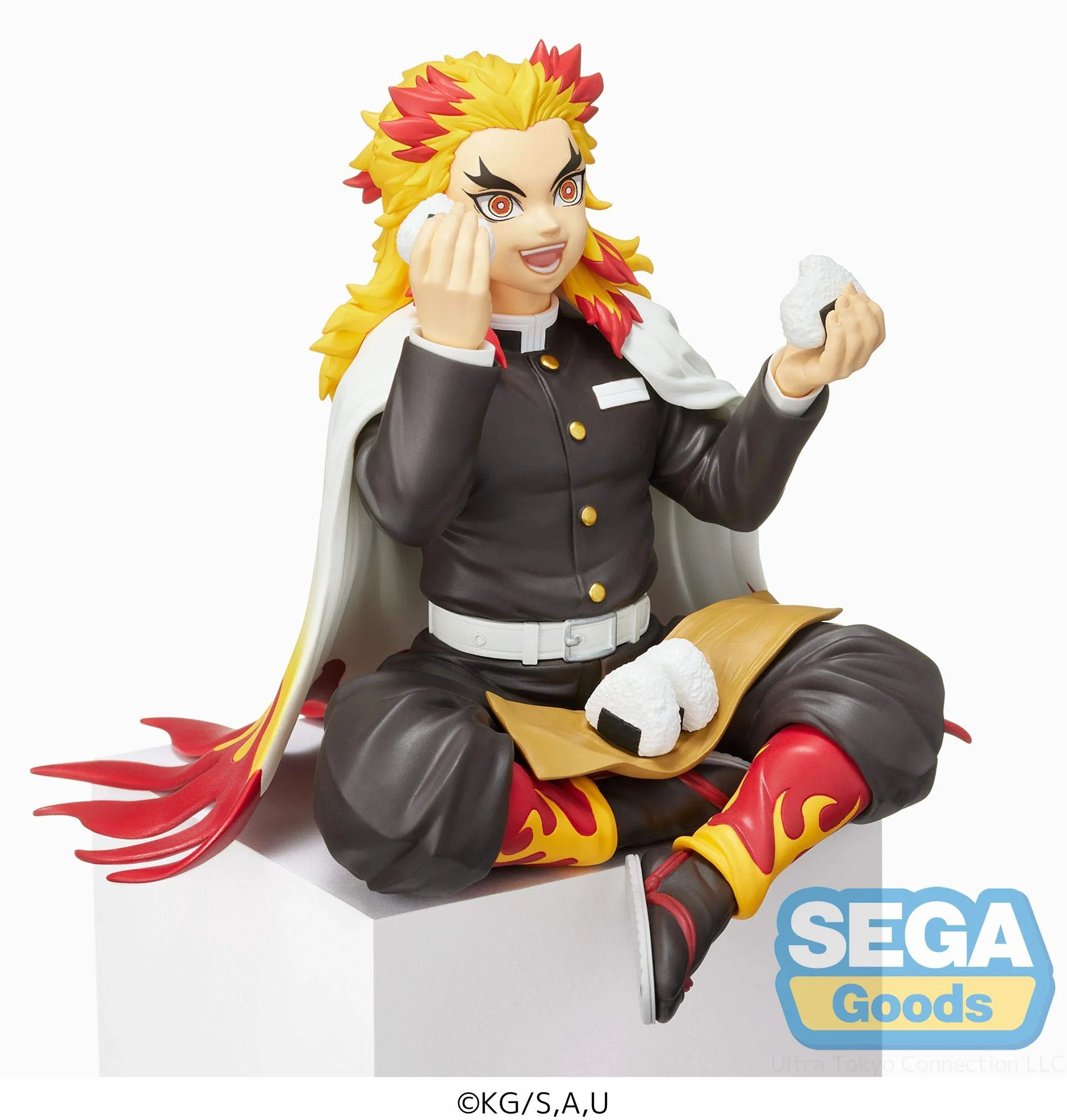 SEGA Pogromca demonów: Kimetsu no Yaiba Kyojuro Rengoku Premium figurka siedząca