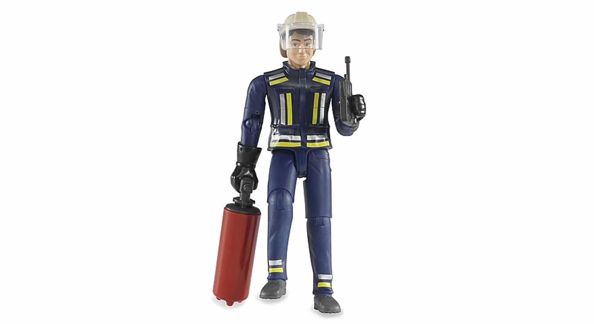 bruder 60100 - Strażak z akcesoriami - 1:16 Figurka zabawka, Człowiek, ludzik, zestaw figurek, wóz strażacki, interwencja