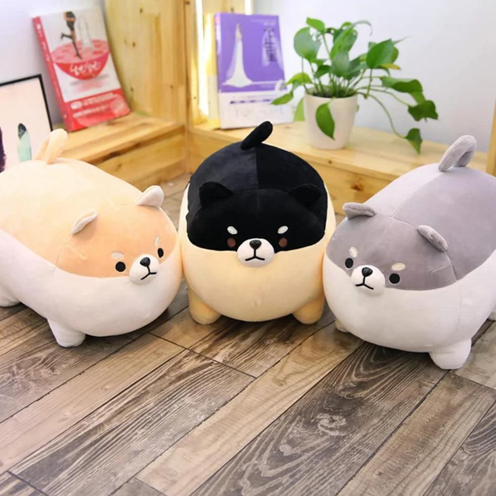 Pluszowa zabawka Shiba Inu 40 cm, pluszowa poduszka Corgi, prezent walentynkowy dla chłopców i dziewcząt, brązowy