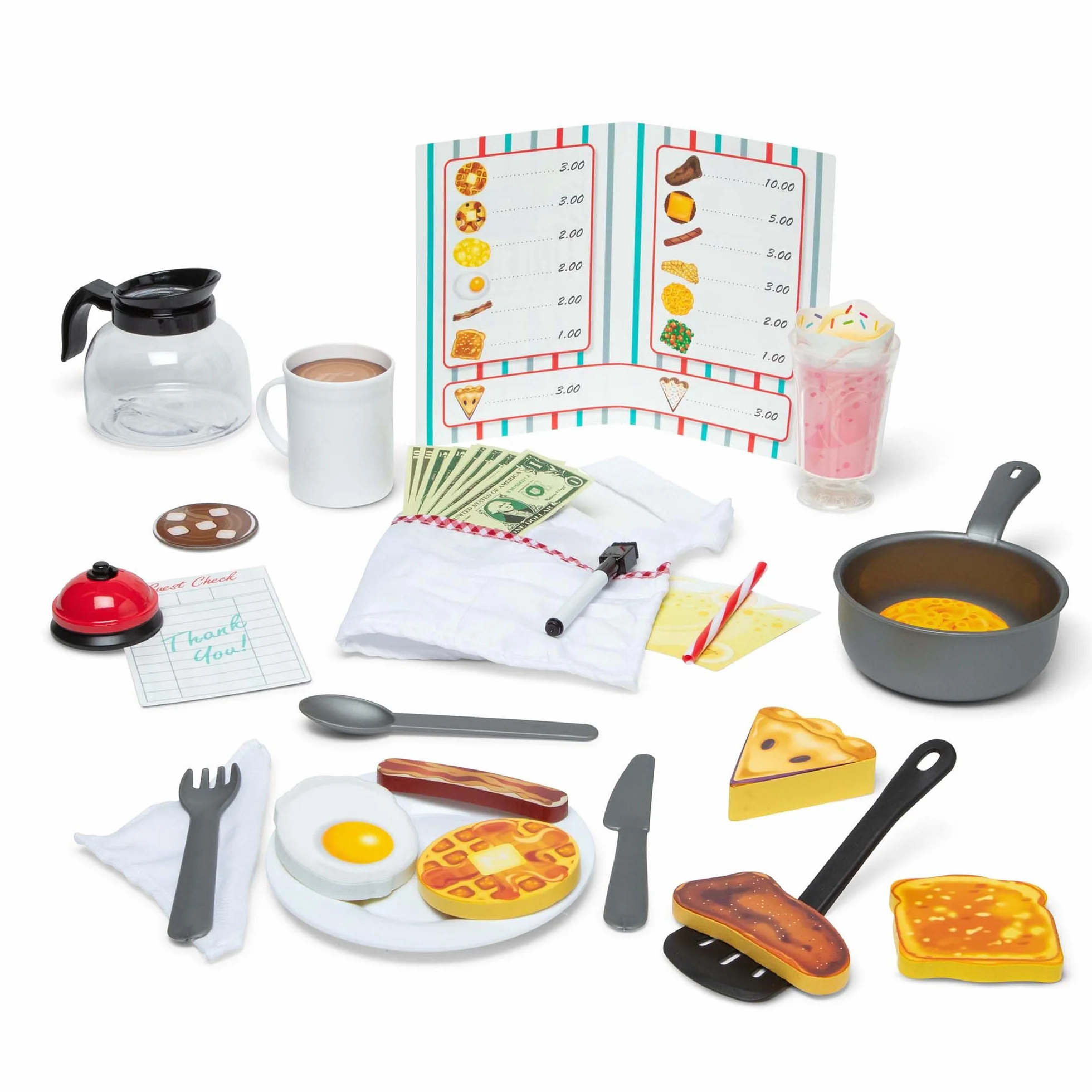 Melissa & Doug – zabawkowy zestaw gwiezdna restauracja | zabawa z odgrywaniem ról | zestaw zabawkowy | 3+ | prezent dla chłopca lub dziewczynki