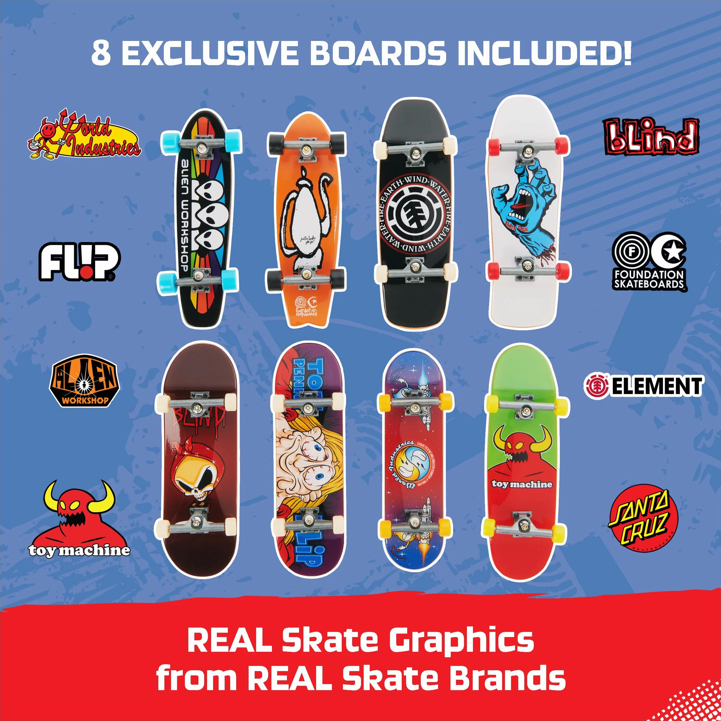 Tech Deck, Podstrunnice z okazji 25-lecia z ekskluzywną figurą, kolekcjonerskie i konfigurowalne mini deskorolki, zabawki dla dzieci od 6 lat