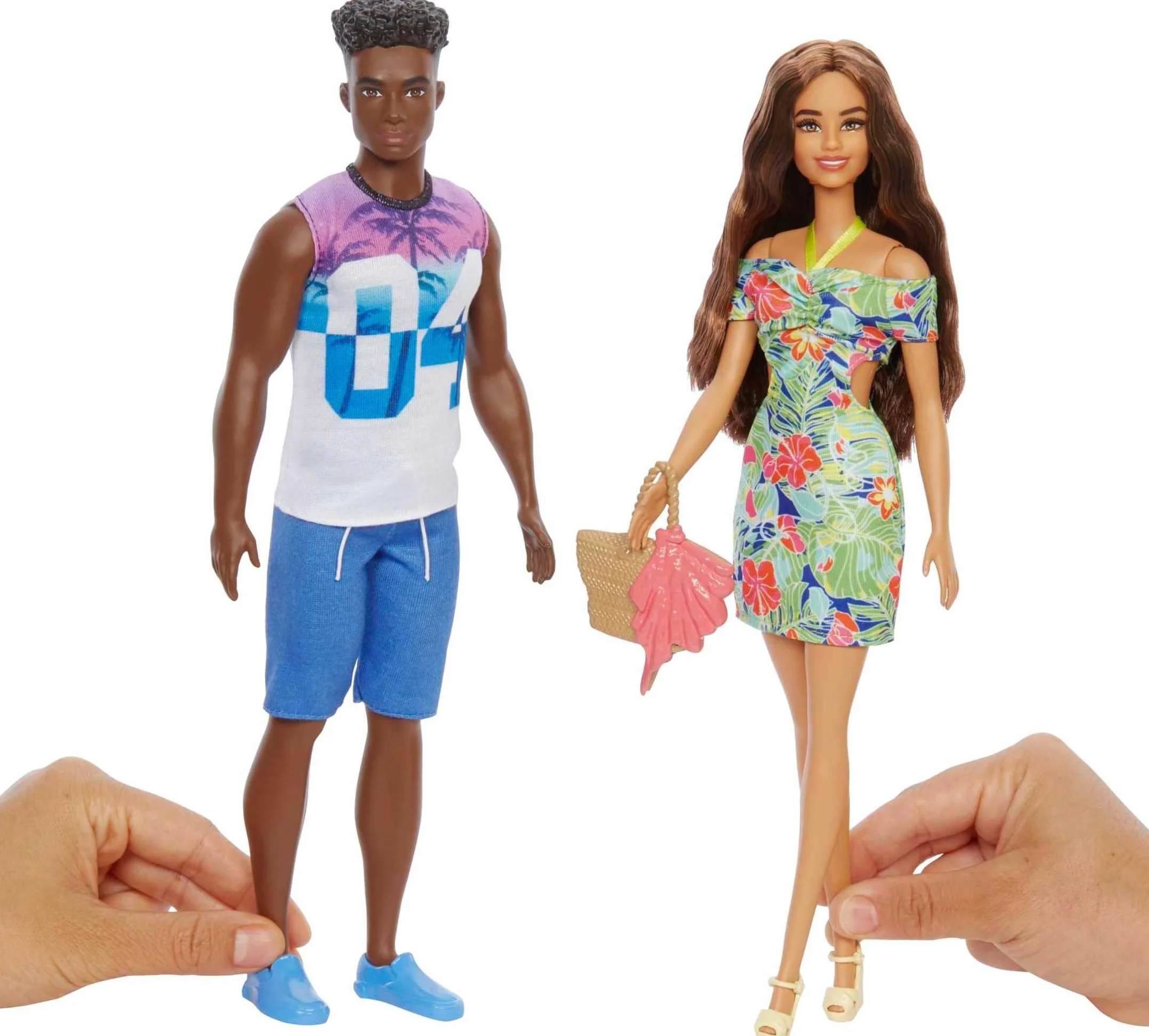 Barbie Ken Tropical Fashion Pack HBV72 Zestaw 2 strojów Tropikalna Sukienka Torba Strój kąpielowy