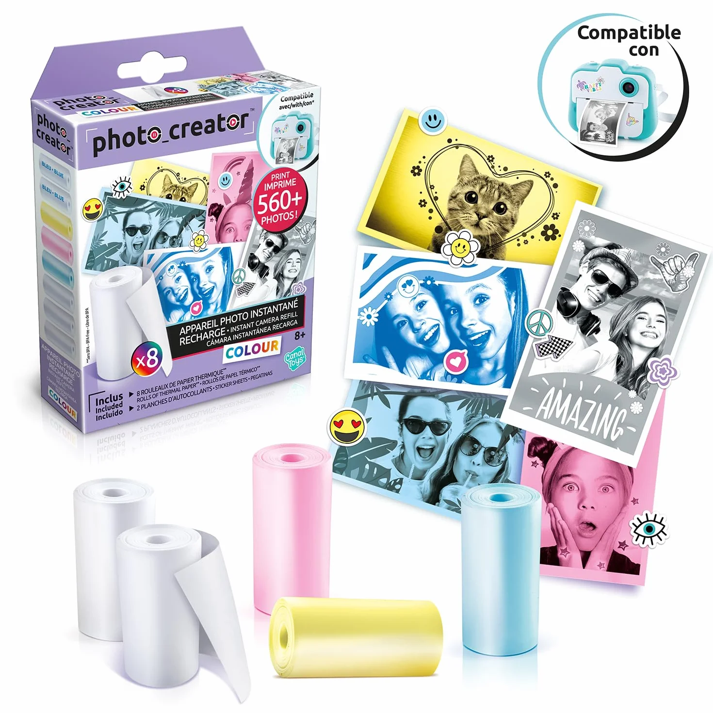 Canal Toys Natychmiastowy zestaw do ładowania ze specjalnymi kolorowymi papierami-CLK 016, biały