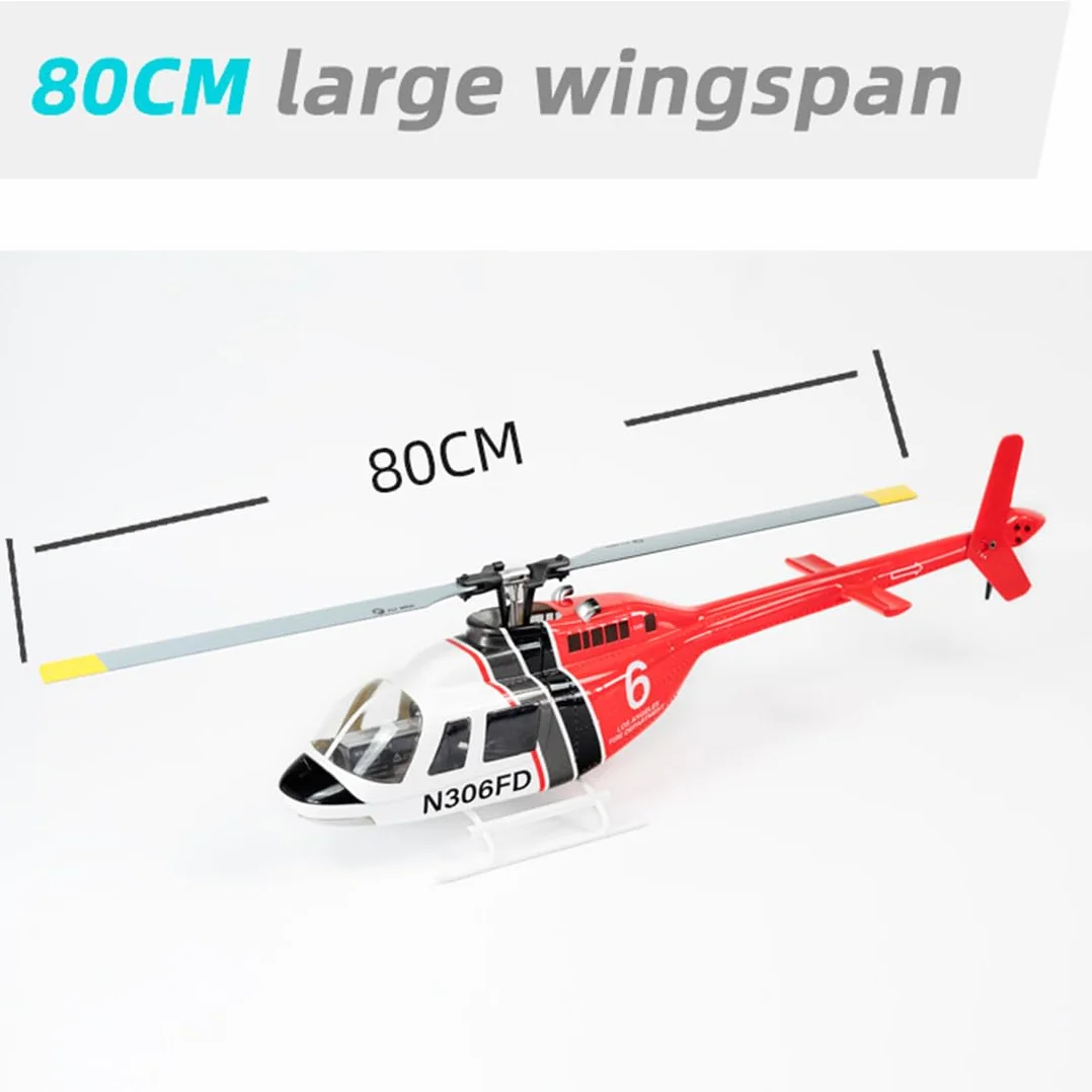Helikopter wojskowy RC dla dorosłych, Bell-206-V2 470 klasa RC helikopter model 2.4G RC 6CH samolot elektryczny (wersja RTF)