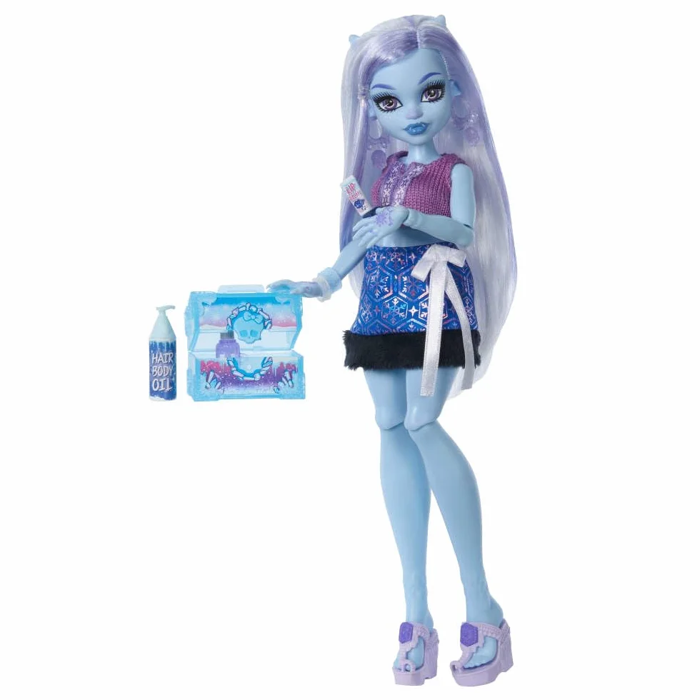 Monster High Straszyrelaks self-care Abbey Bominable Zestaw lalka i akcesoria-niespodzianki JHK44