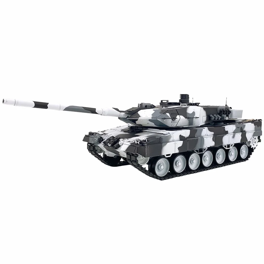 Model czołgu bojowego 1:16, 2,4 G, niemiecki leopard 2 A6 wojskowy czołg z efektami dymu, zestaw modelarski dla fanów wojskowych i dorosłych