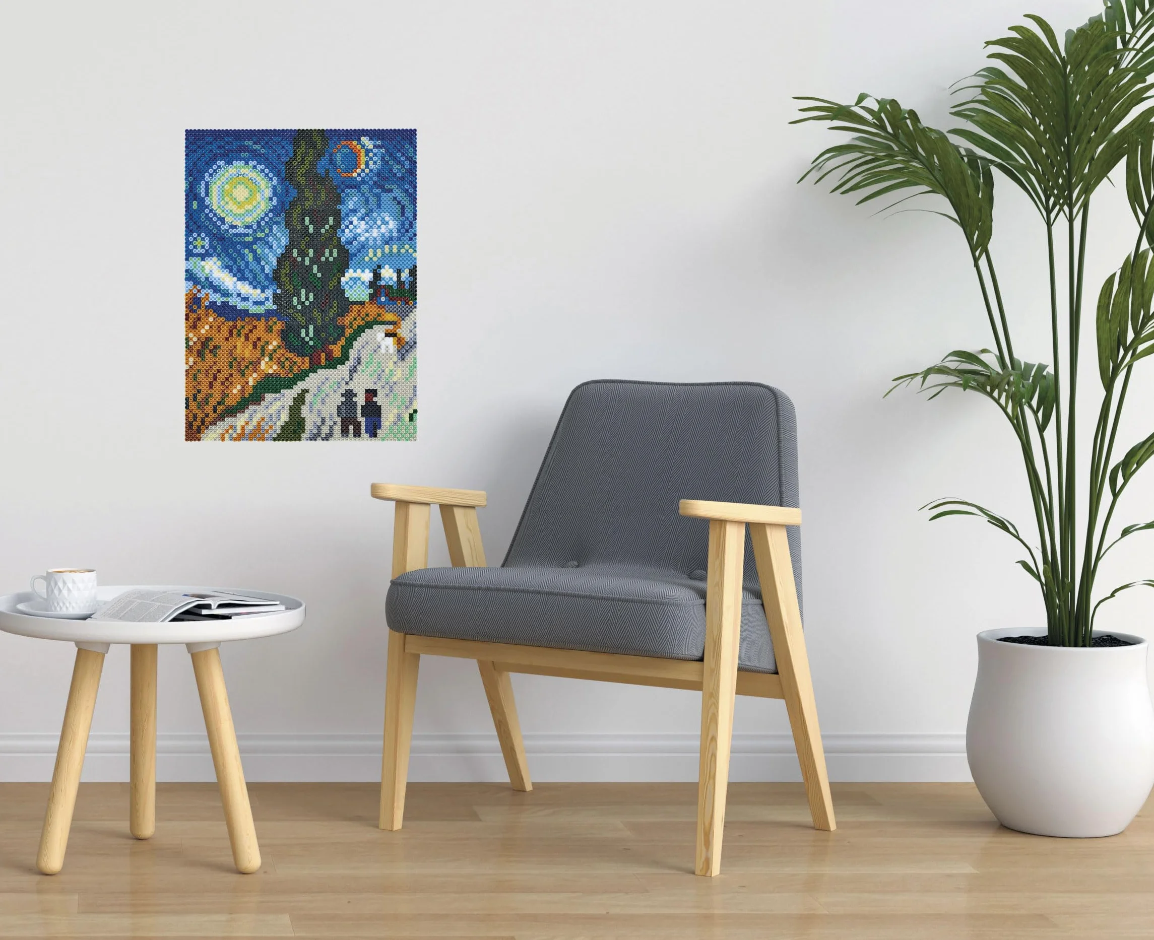 HAMA - Pixel Art Box "Van Gogh" - 10.000 koralików i 6 płyt - Koraliki do prasowania rozmiar Midi - kreatywne hobby