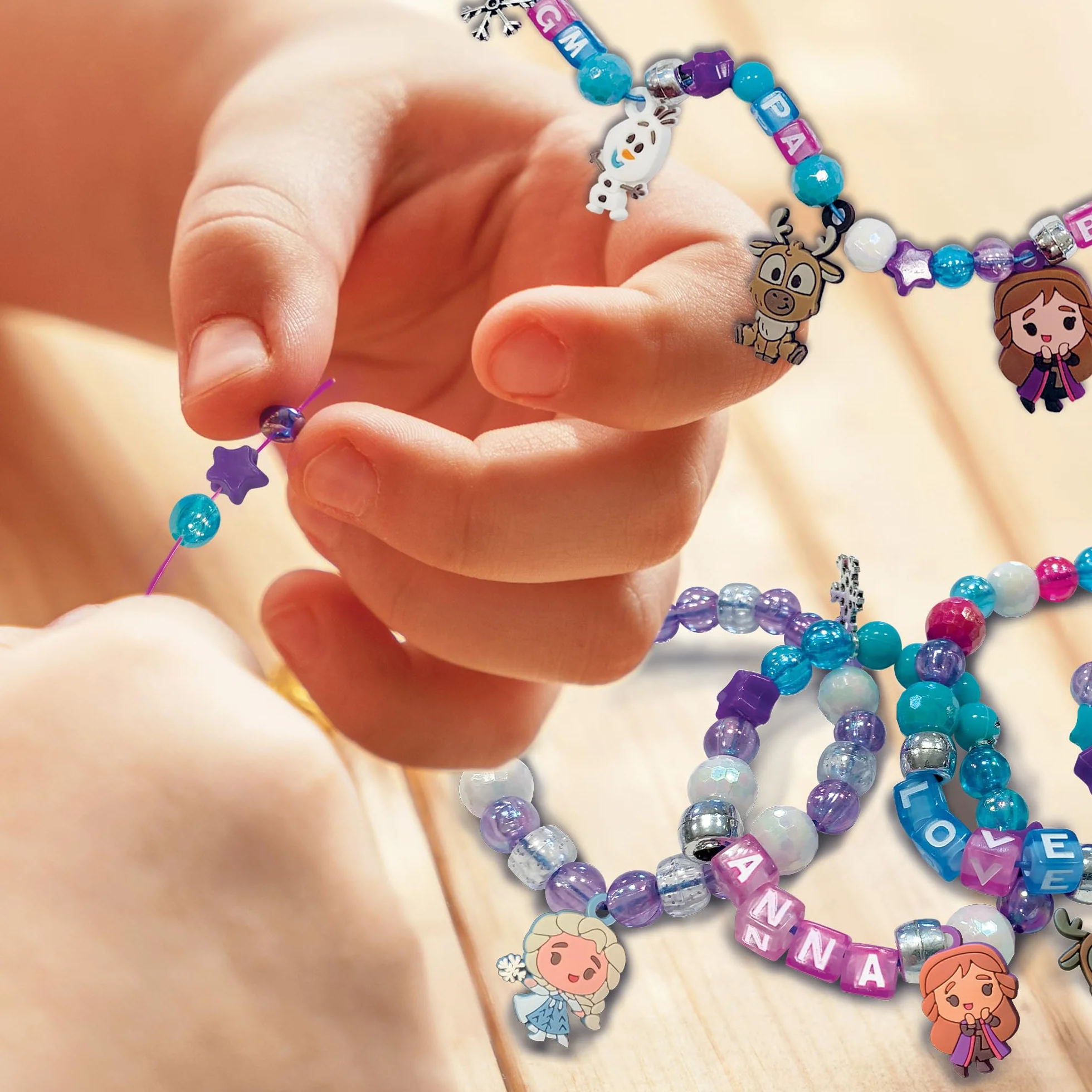 Liscianigiochi Elsa Frozen My Secret Beads Set 104581, wielokolorowy