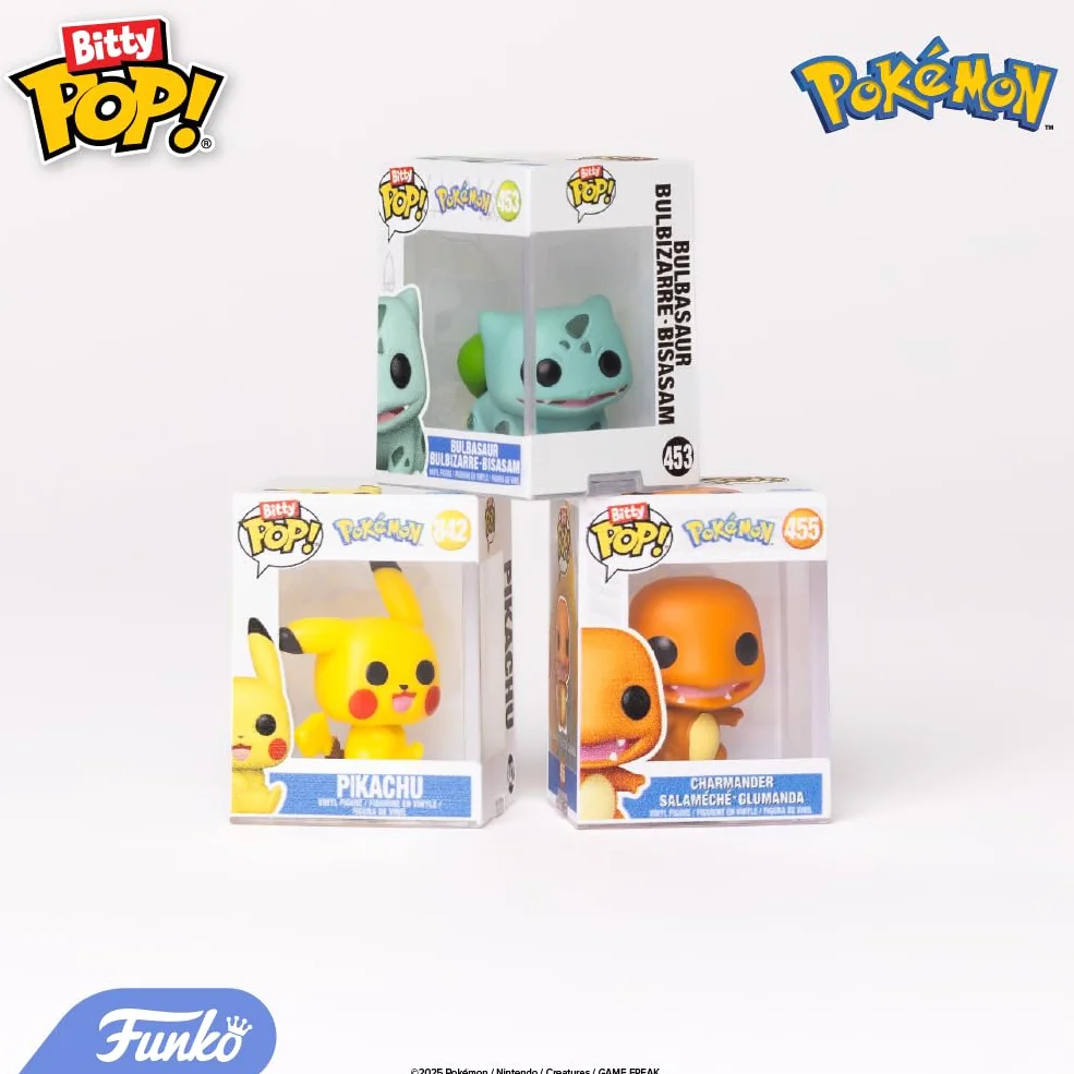 Funko Bitty Pop! Pokemon - Charmander - 4-pak - 0,9 cala (2,2 cm) kolekcjonerski - półka ekspozycyjna do układania w stos w zestawie - pomysł na prezent - torba imprezowa