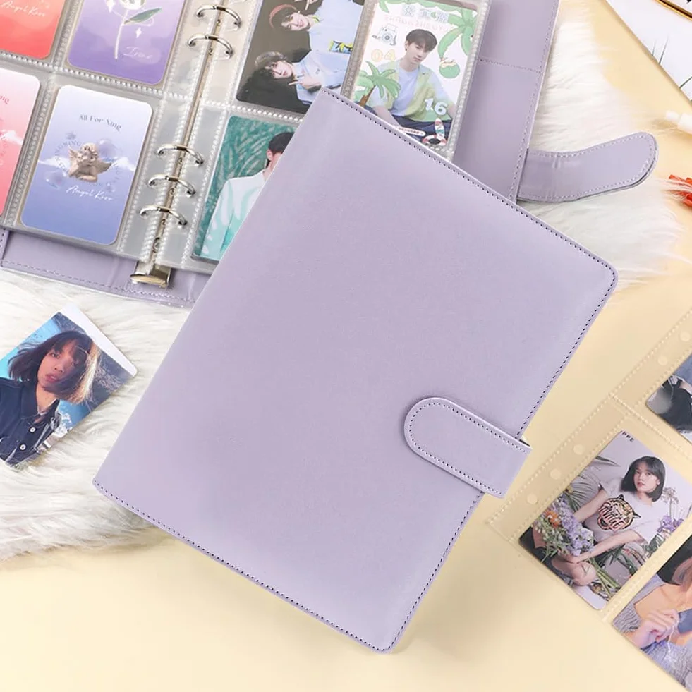 Kpop Binder A5 Photocard Holder 120 kieszeni Segregator PU Skóra Album Kolekcjonerski
