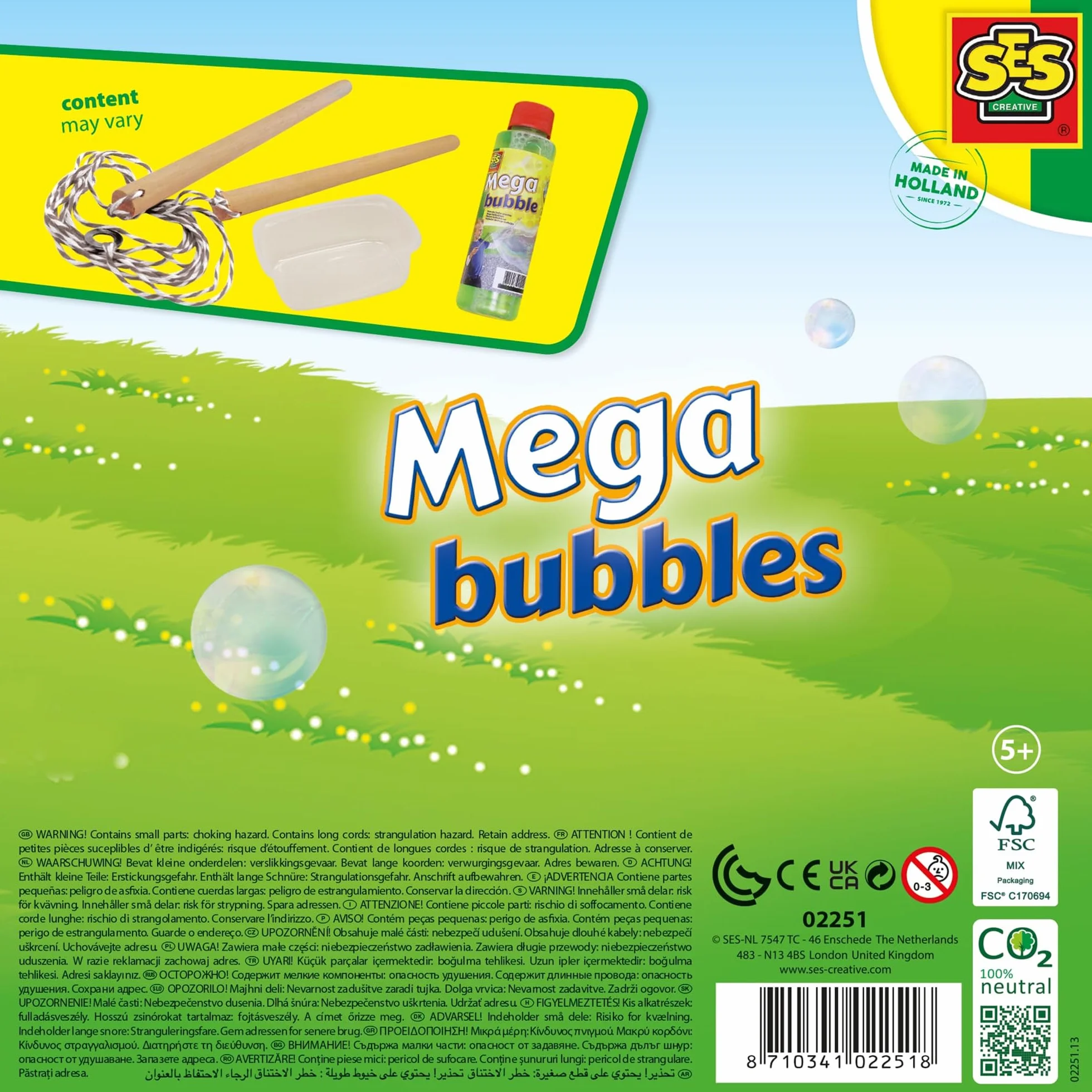 SES Creative 02251 Mega Bubbles, wielokolorowy, XXL